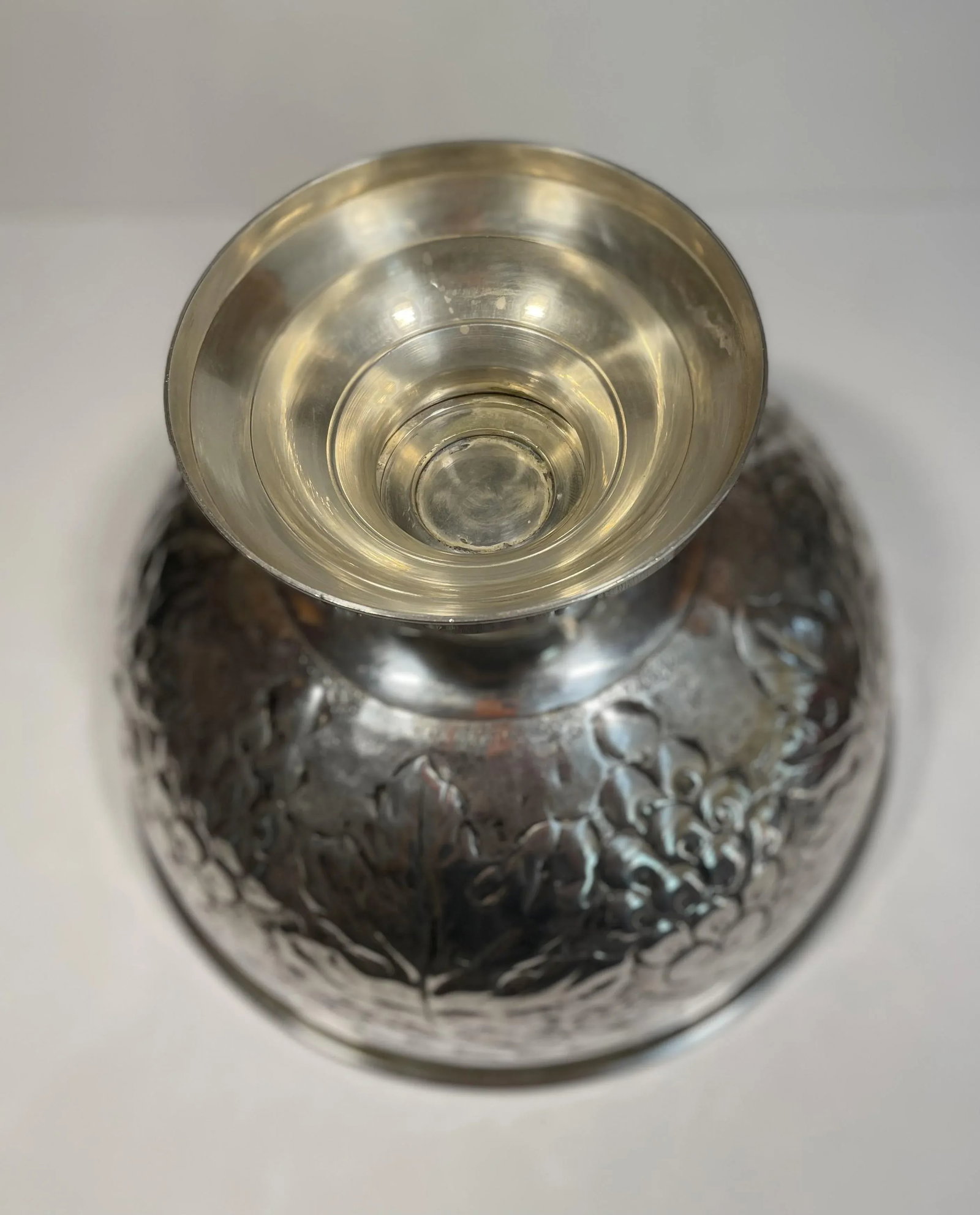 Vintage Artisanal Silver Urn - 10