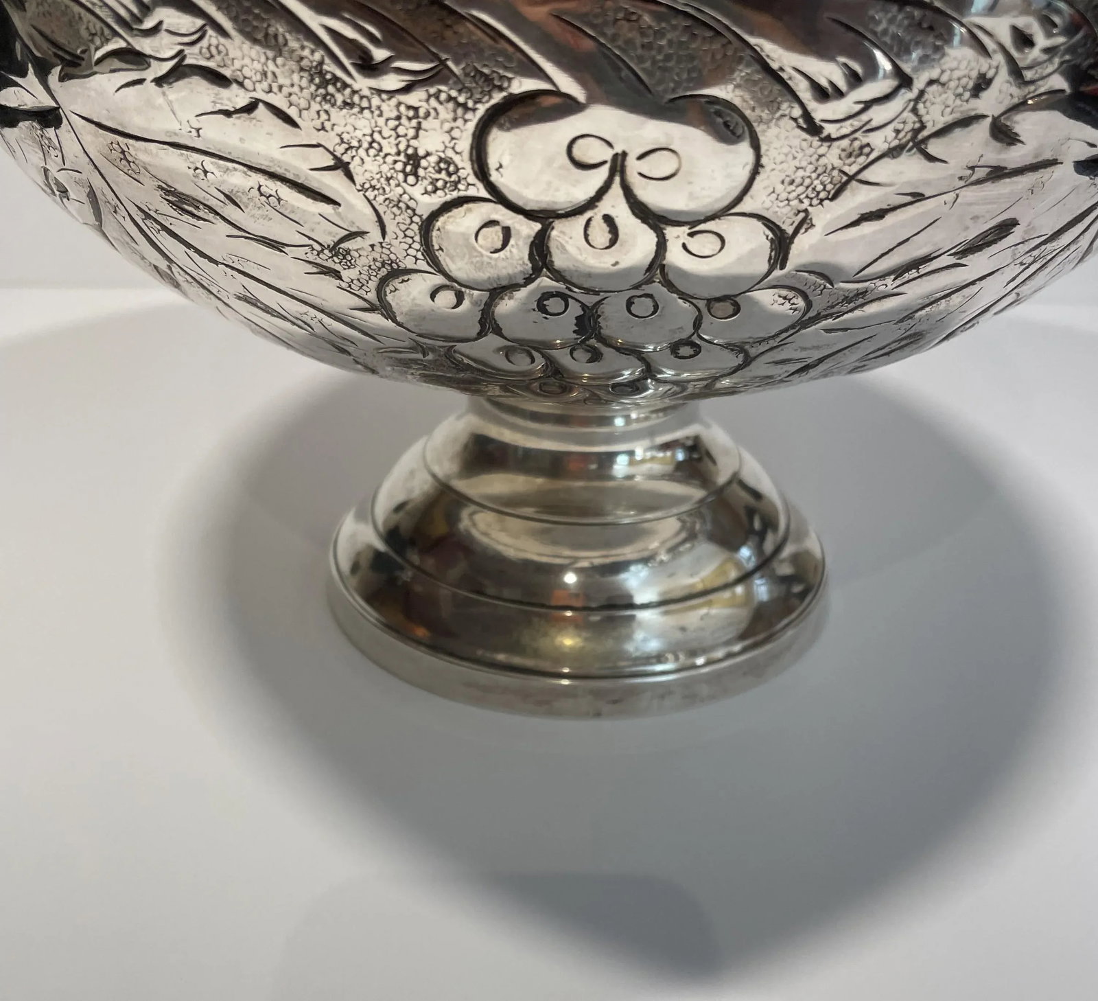 Vintage Artisanal Silver Urn - 8