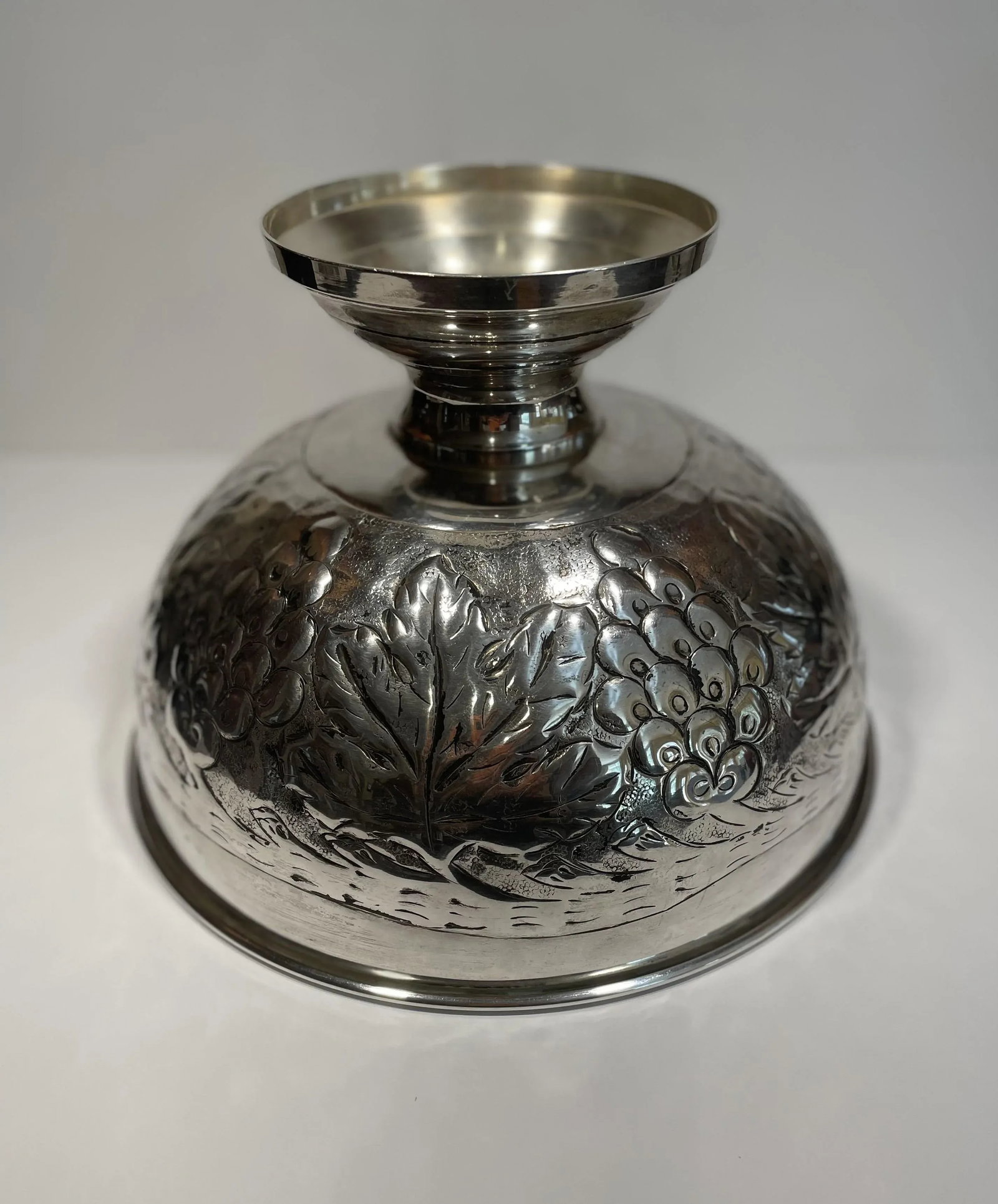 Vintage Artisanal Silver Urn - 9