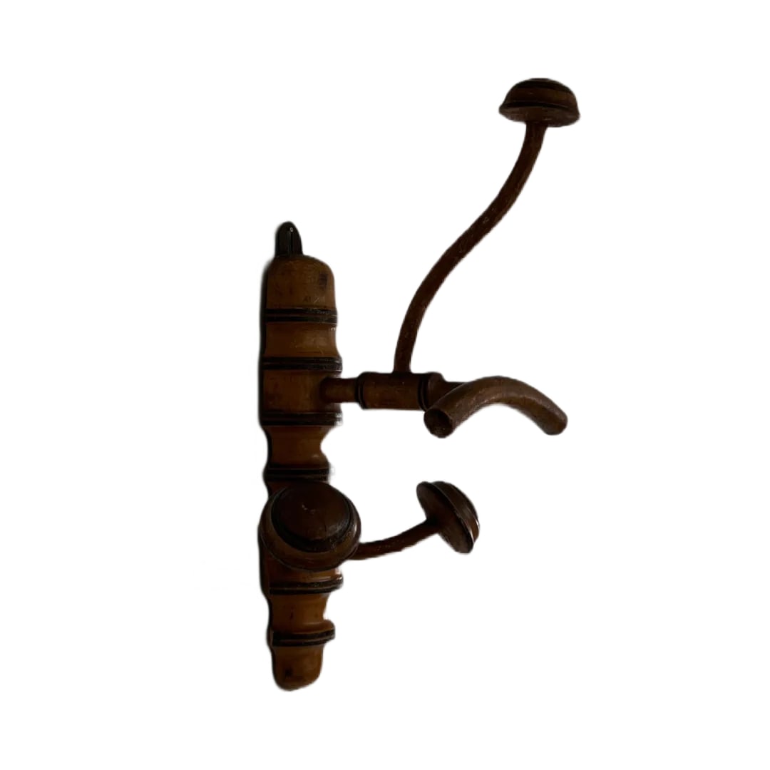 19th Century Antique English Bamboo Coat and Hat Hanger - 3
