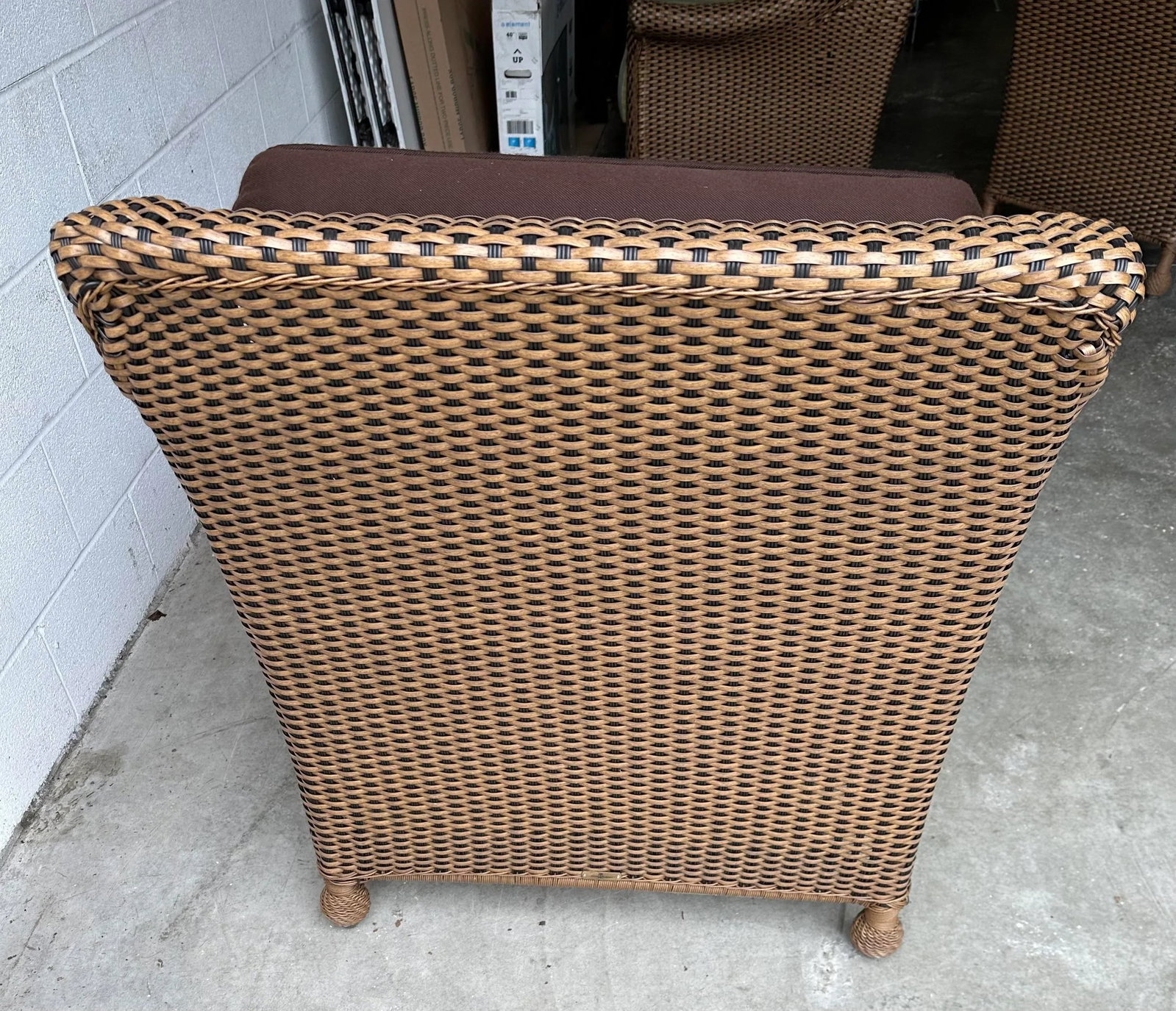 Tommy Bahama Weathered Resin Wicker Chair and Ottoman, 2 Pieces - 6