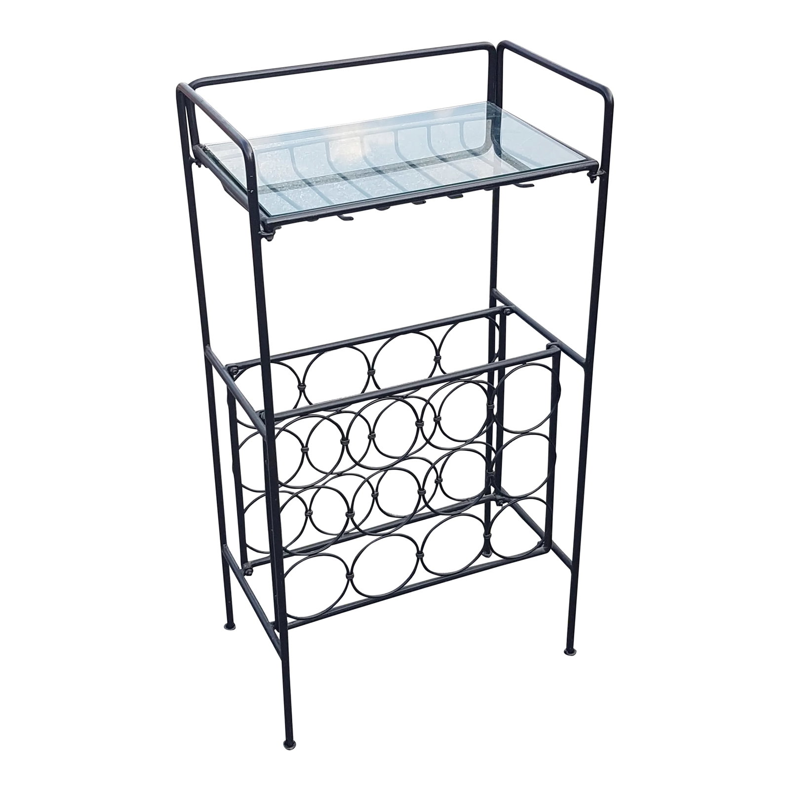Arthur Umanoff Vintage Wrought Iron Wine Rack (1 of 7)