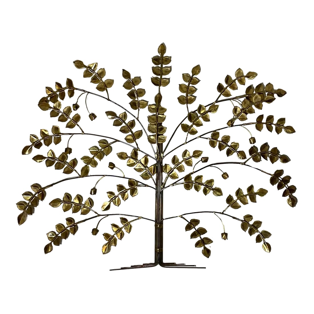 Brutalist Brass Steel Tree Wall Sculpture Vintage Mid Century (1 of 11)
