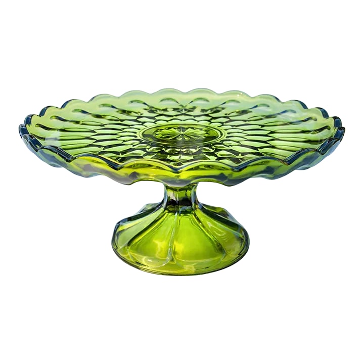 Mid-Century Textured Glass Art Green Tray: Midcentury green glass tray with ornate textured pattern and intricate details. Condition: Alterations: Original Condition Unaltered Imperfections: Some Imperfections Condition Notes: Excellent