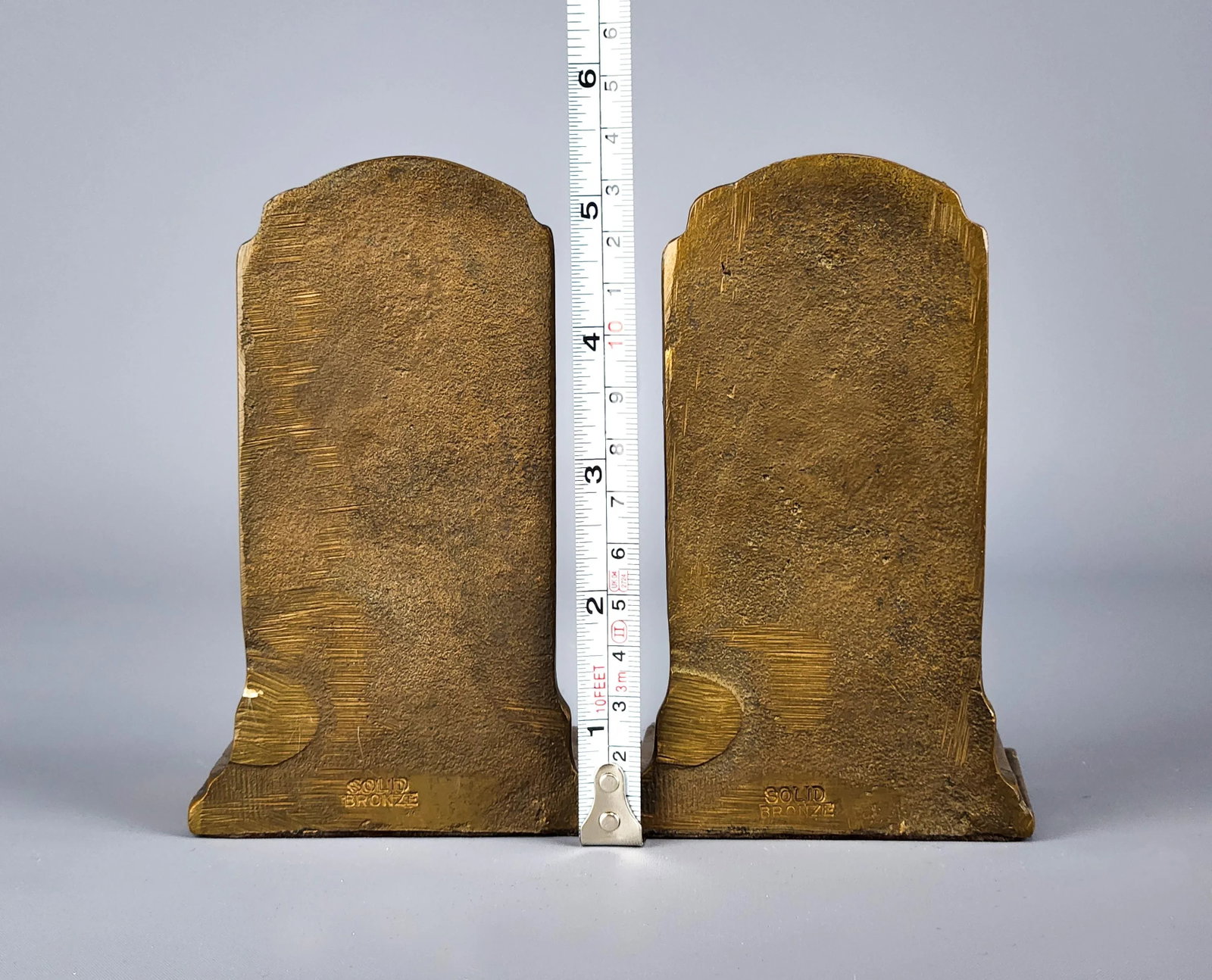Circa 1920s Art Deco Solid Bronze Owl Bookends - Set of 2 - 6