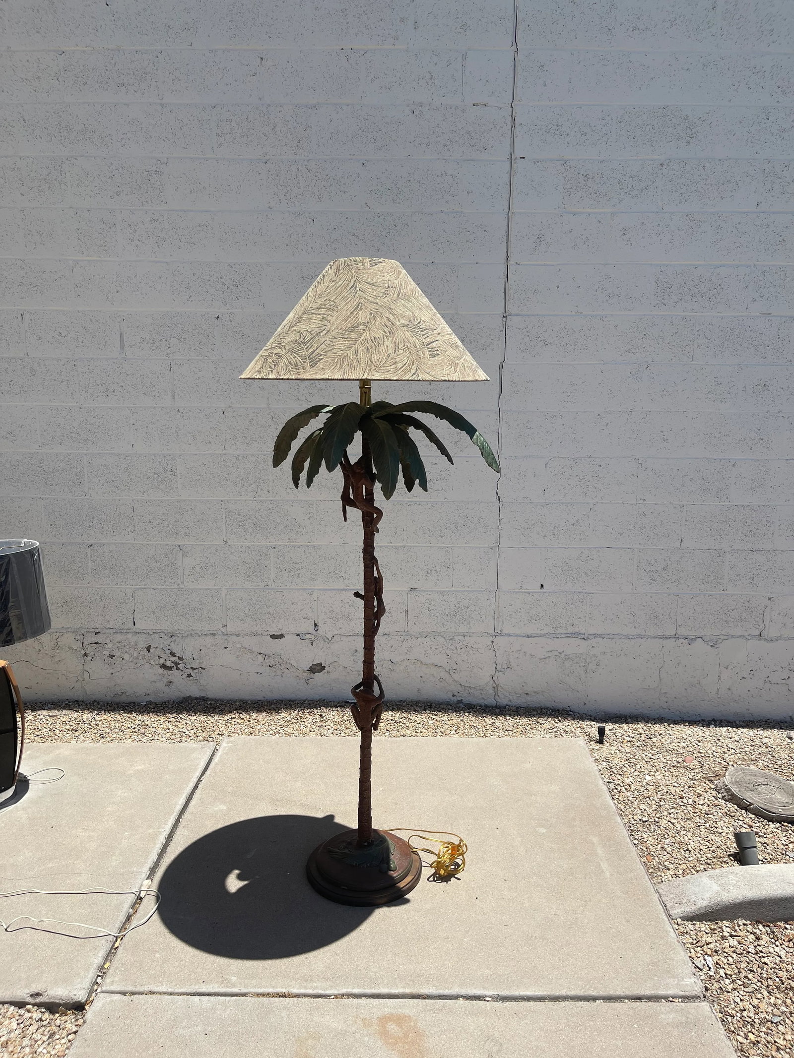 1970s Frederick Cooper Hollywood Regency Climbing Monkey Palm Tree Floor Lamp - 13