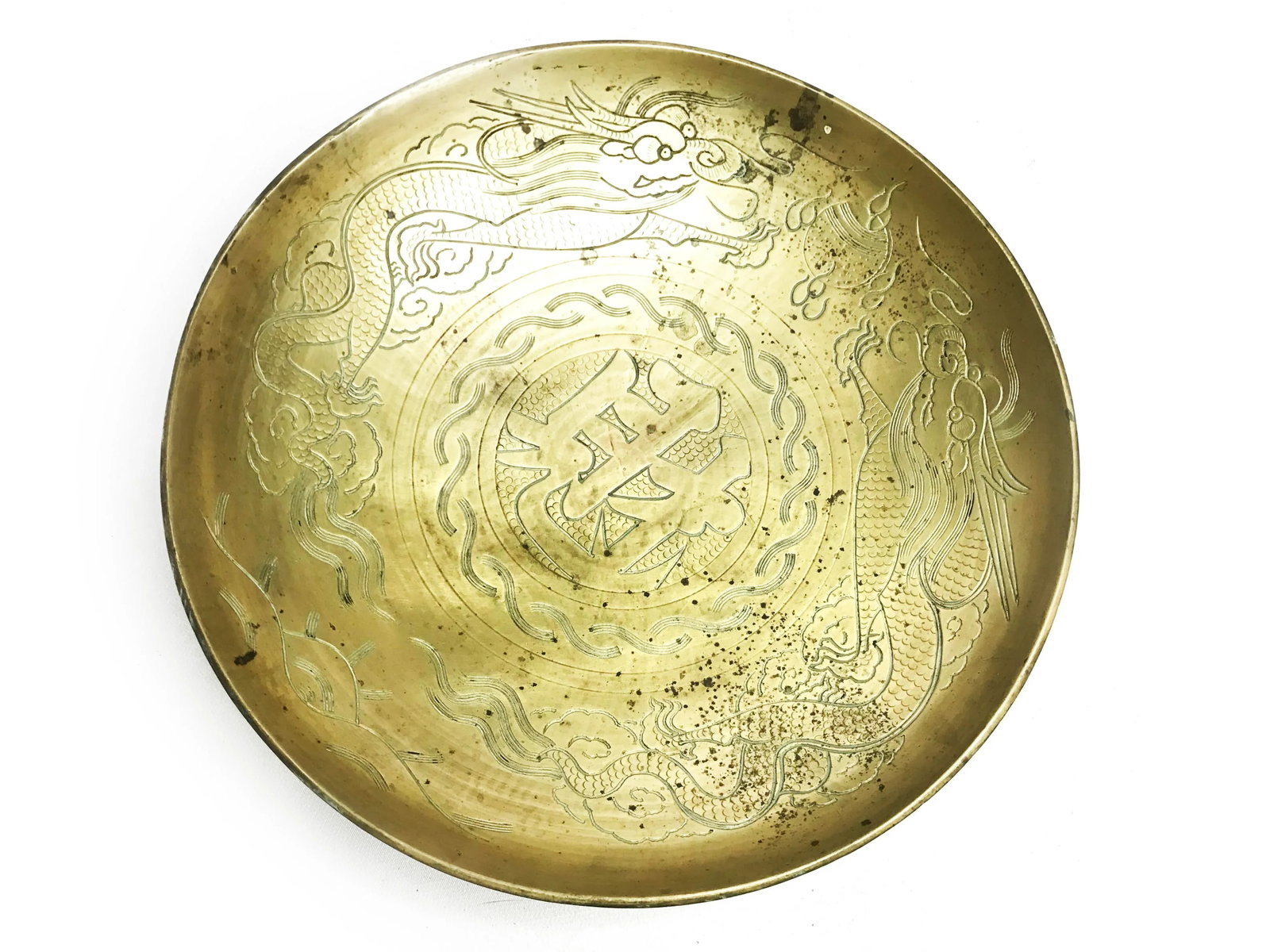 1930s Art Deco Heavy Gauge Solid Brass Chinese Engraved Bowls - Set of 4 - 5