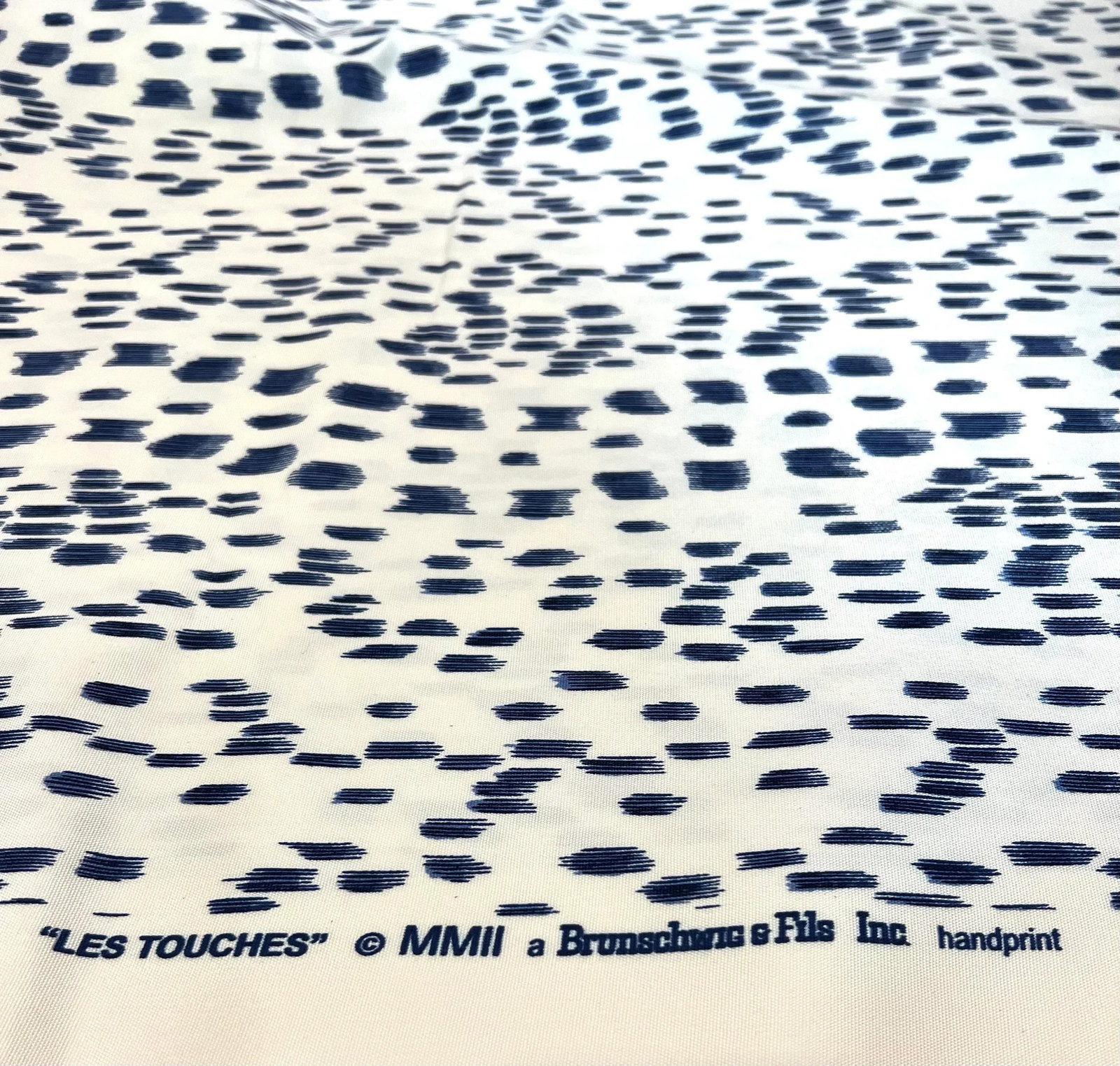 Brunschwig & Fils Les Touches II Outdoor Fabric - Blue 4 Yards - 2