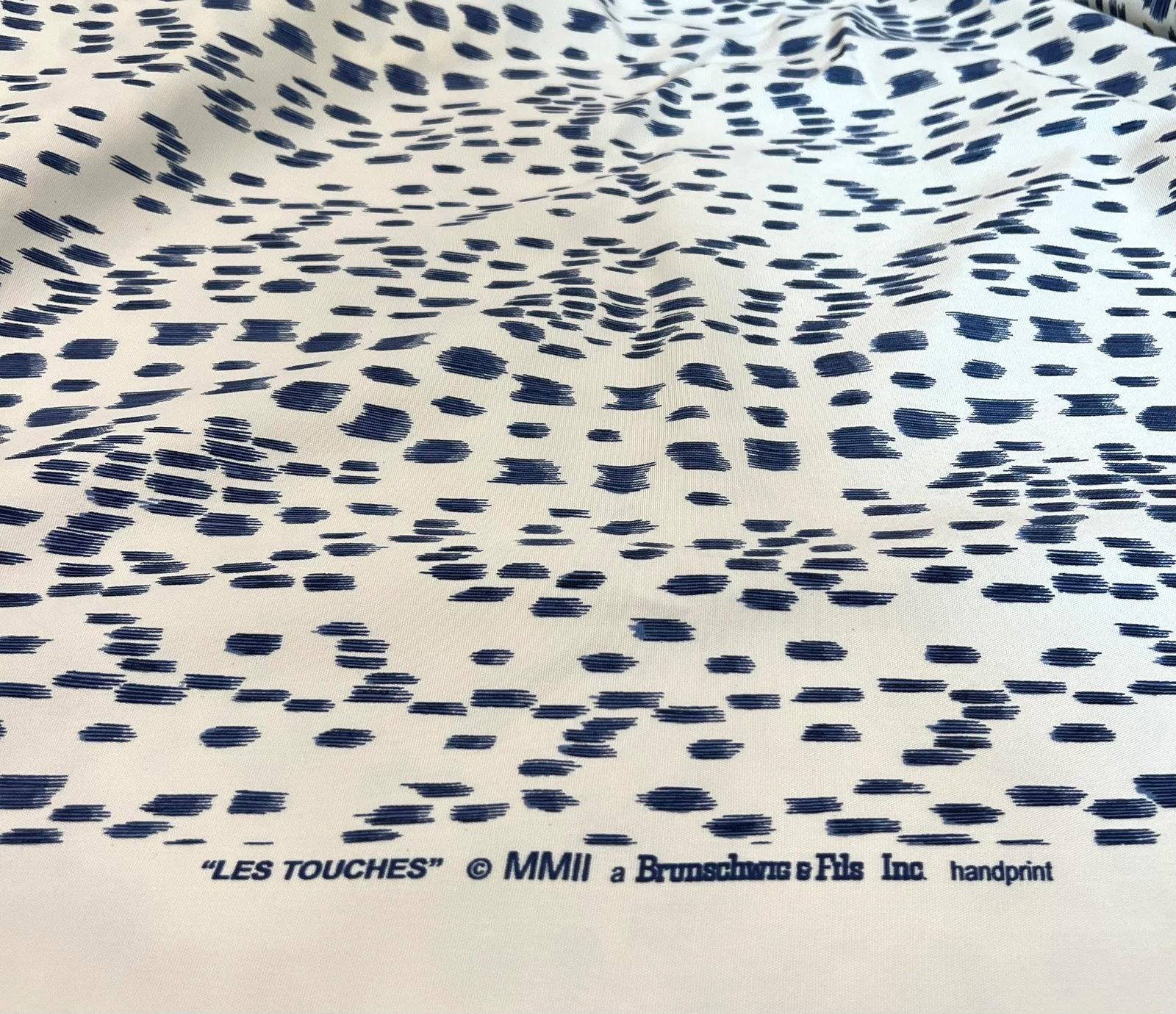 Brunschwig & Fils Les Touches II Outdoor Fabric - Blue 4 Yards - 5