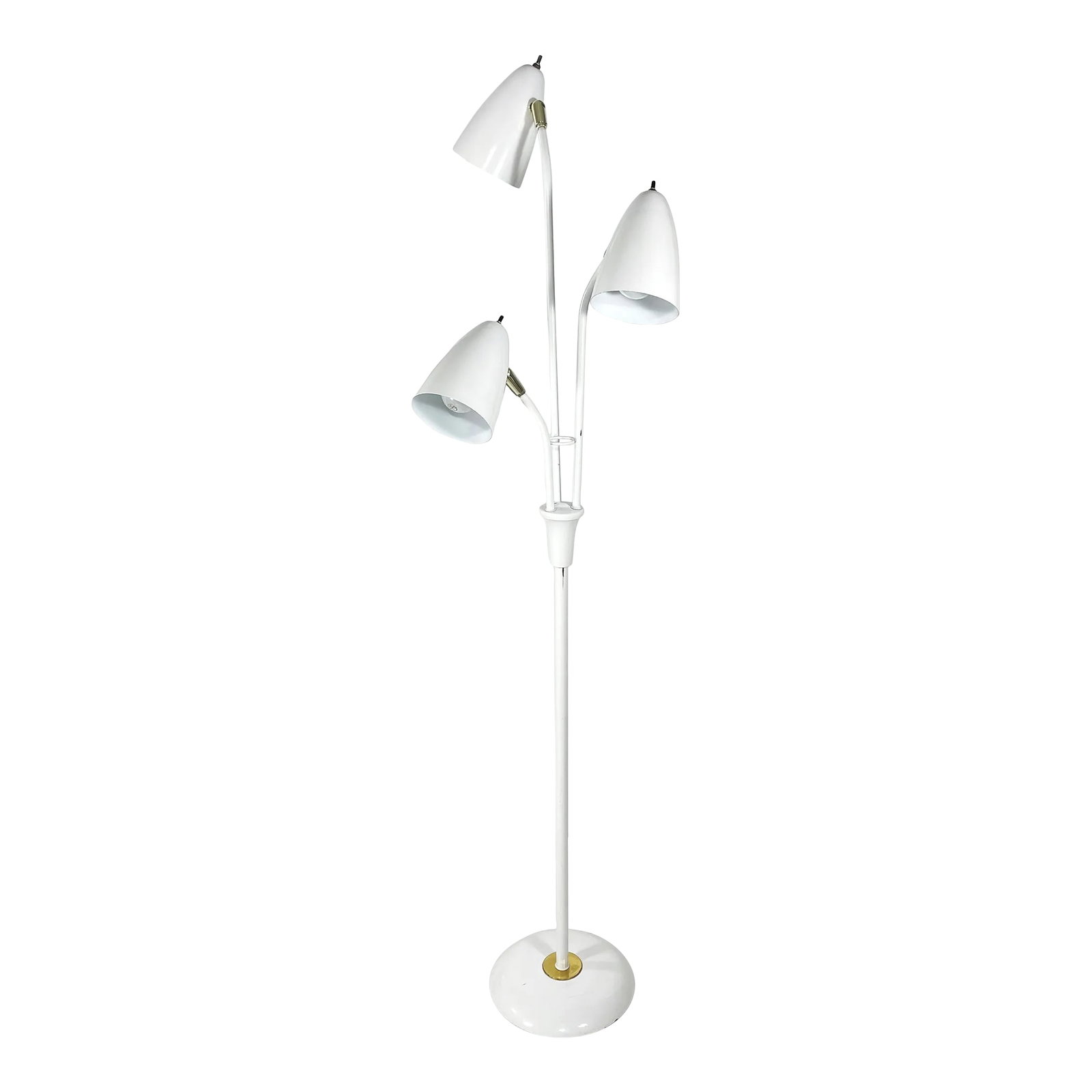 1950s Gerald Thurston Triennale Floor Lamp for Lightolier in White (1 of 12)