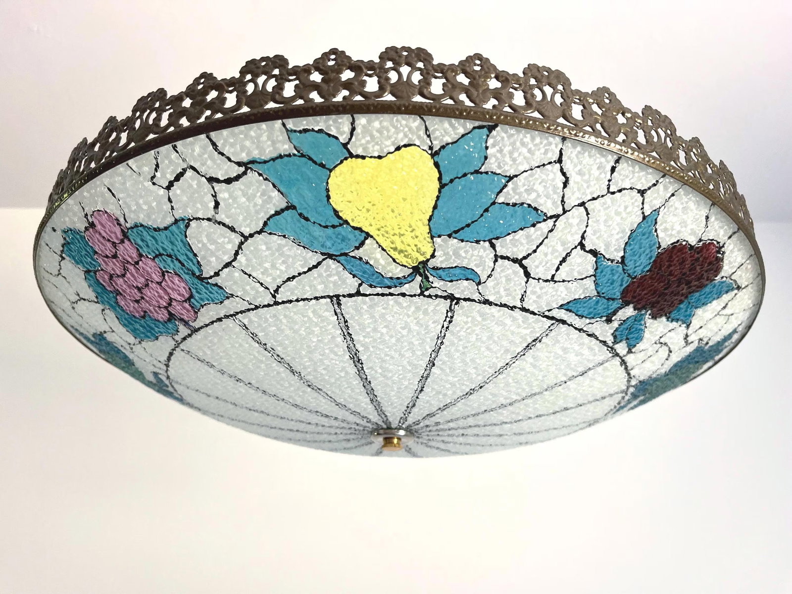 Mid Century Fruit Wheel Flush Light - 4