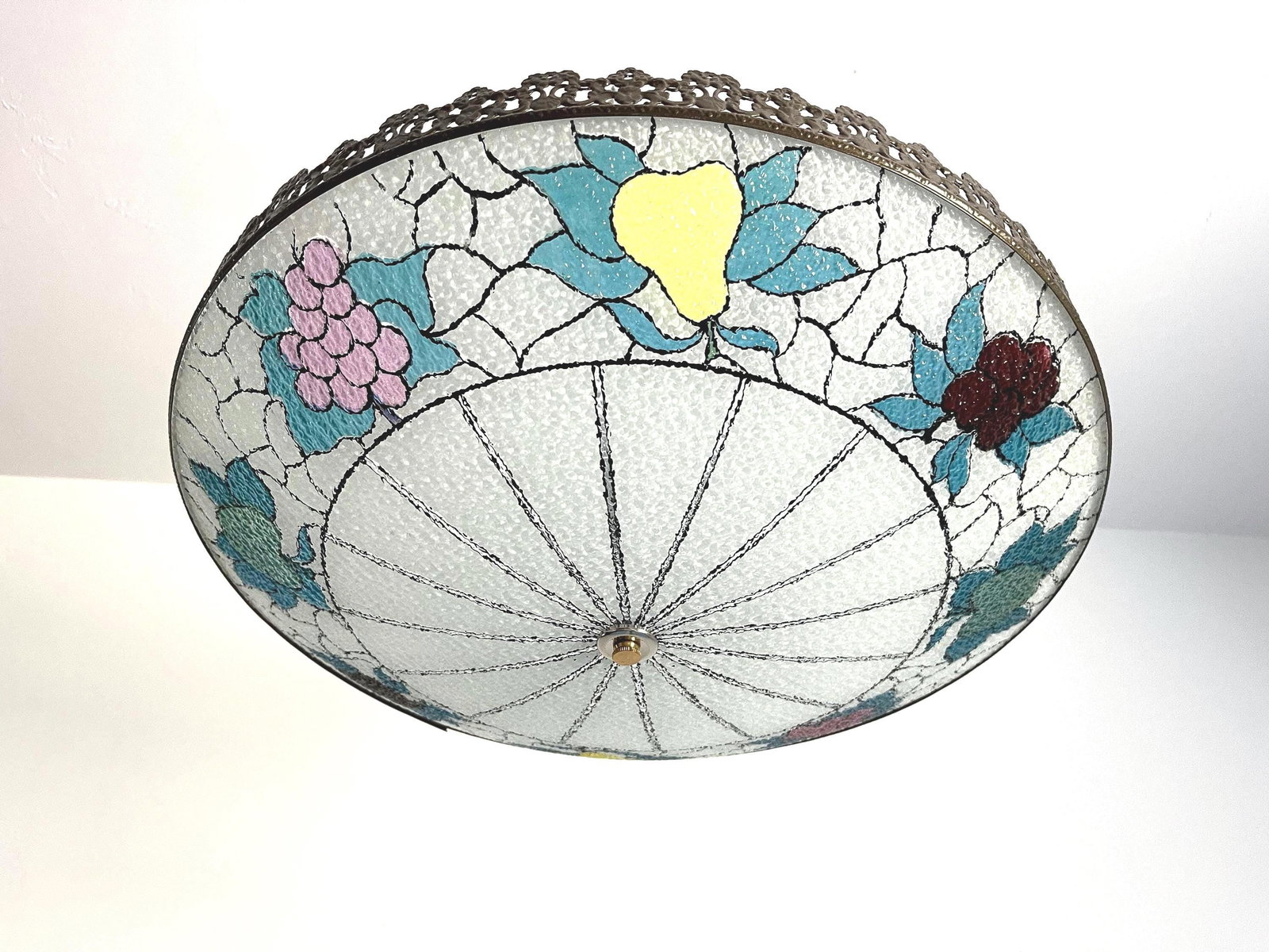 Mid Century Fruit Wheel Flush Light - 6