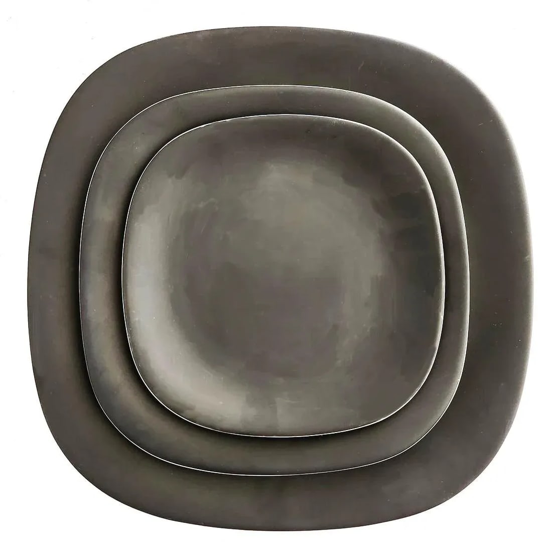 1970s Block Langenthal Salad Plates and Bread Plates in Matte Black, 30 Pieces - 7
