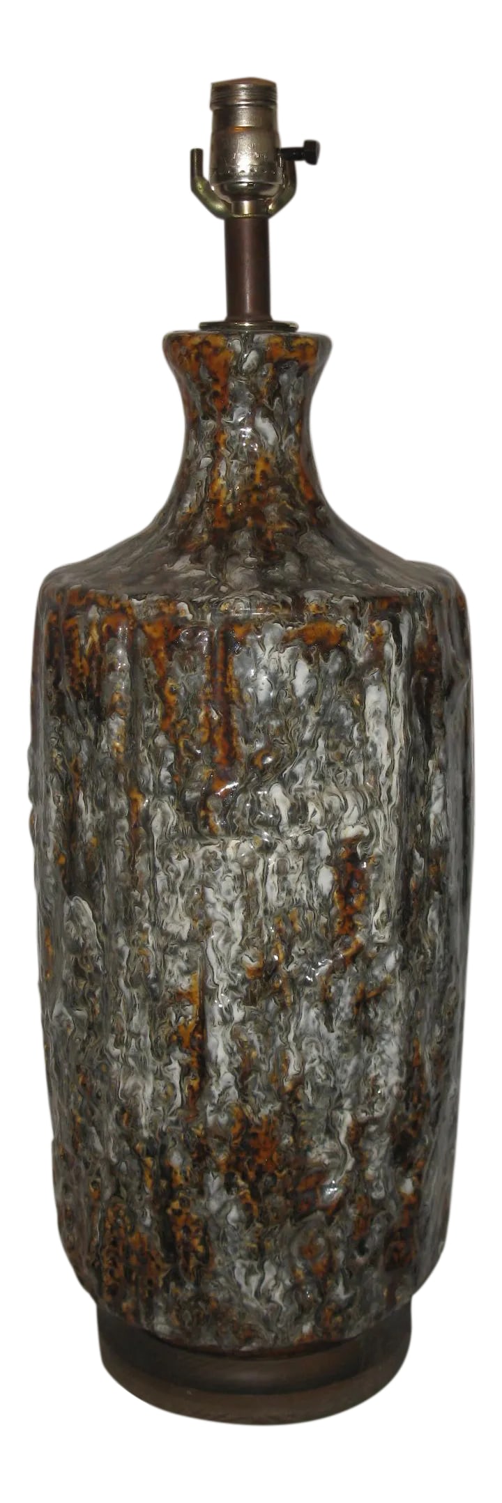 Ceramic Drip Glaze Vintage Mid-Century Modern Table Lamp (1 of 8)