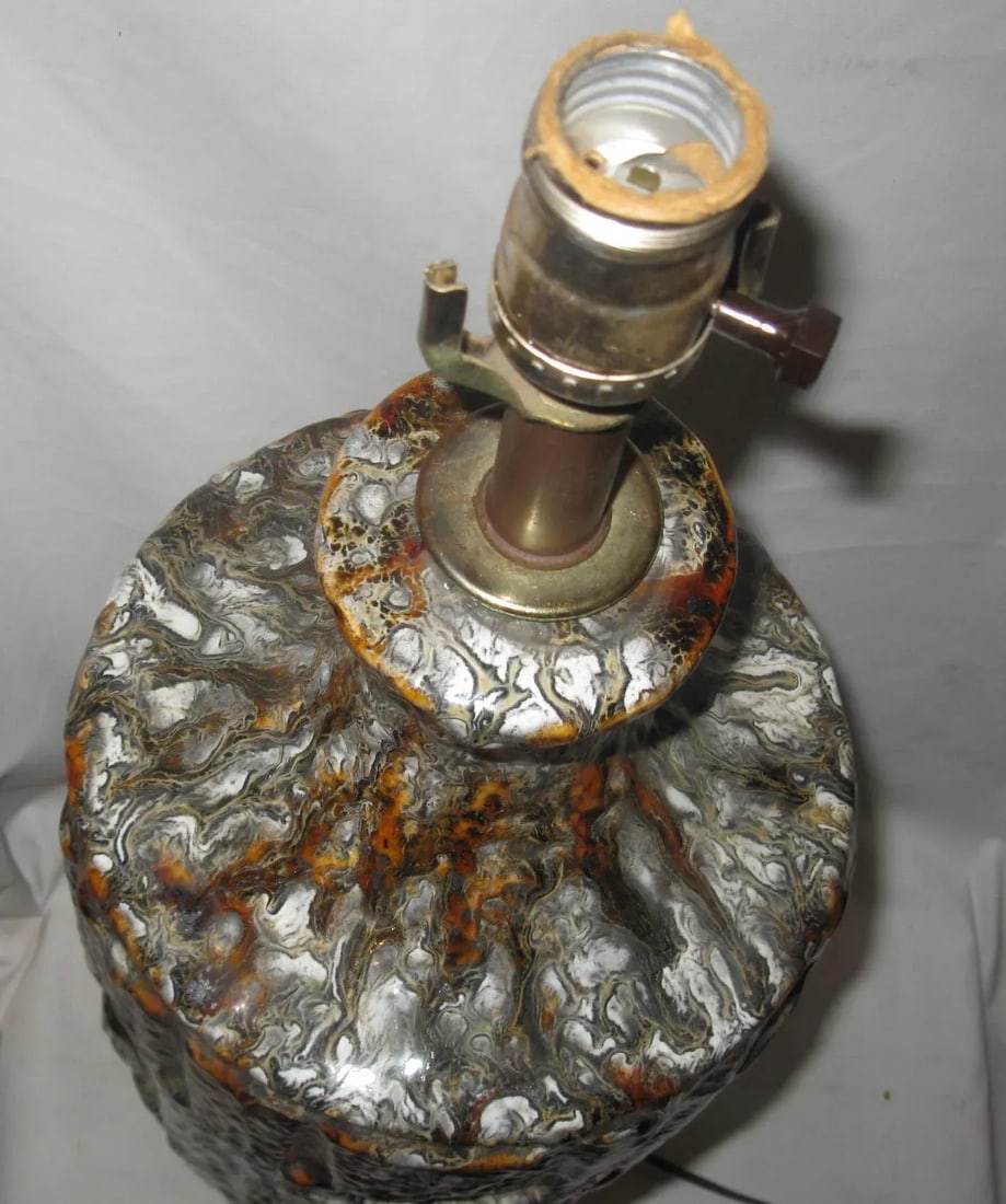 Ceramic Drip Glaze Vintage Mid-Century Modern Table Lamp - 3