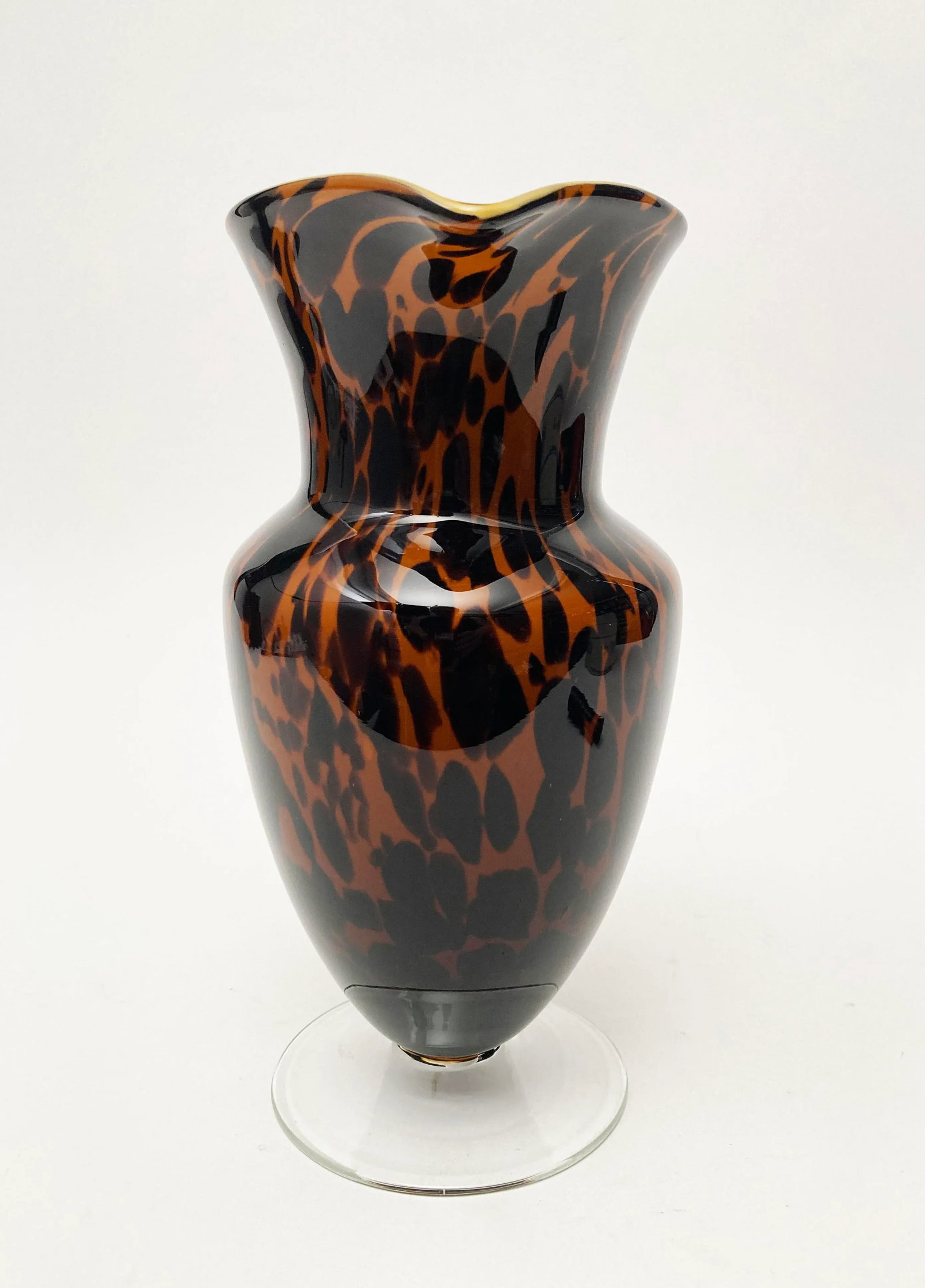 1990s Vintage Hand-Crafted Art Glass Murano-Style Leopard Pitcher - 6