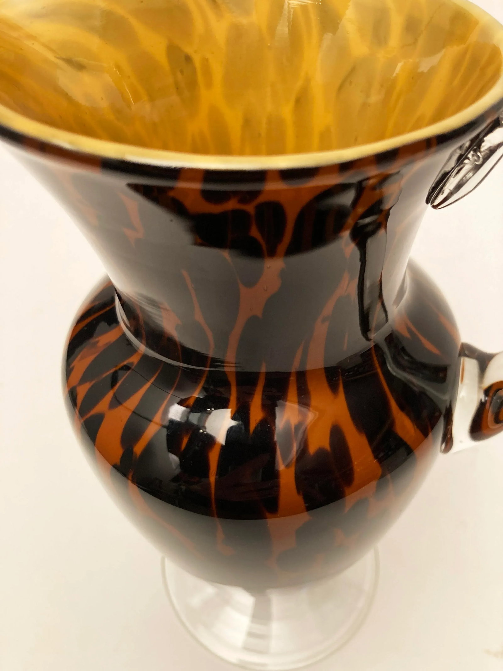 1990s Vintage Hand-Crafted Art Glass Murano-Style Leopard Pitcher - 9