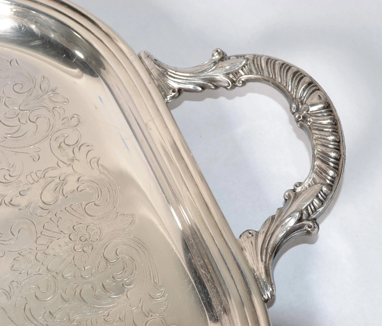 Mid-20th Century Pilgrim Victorian Silverplate Serving Platter Buttler Tray - 6