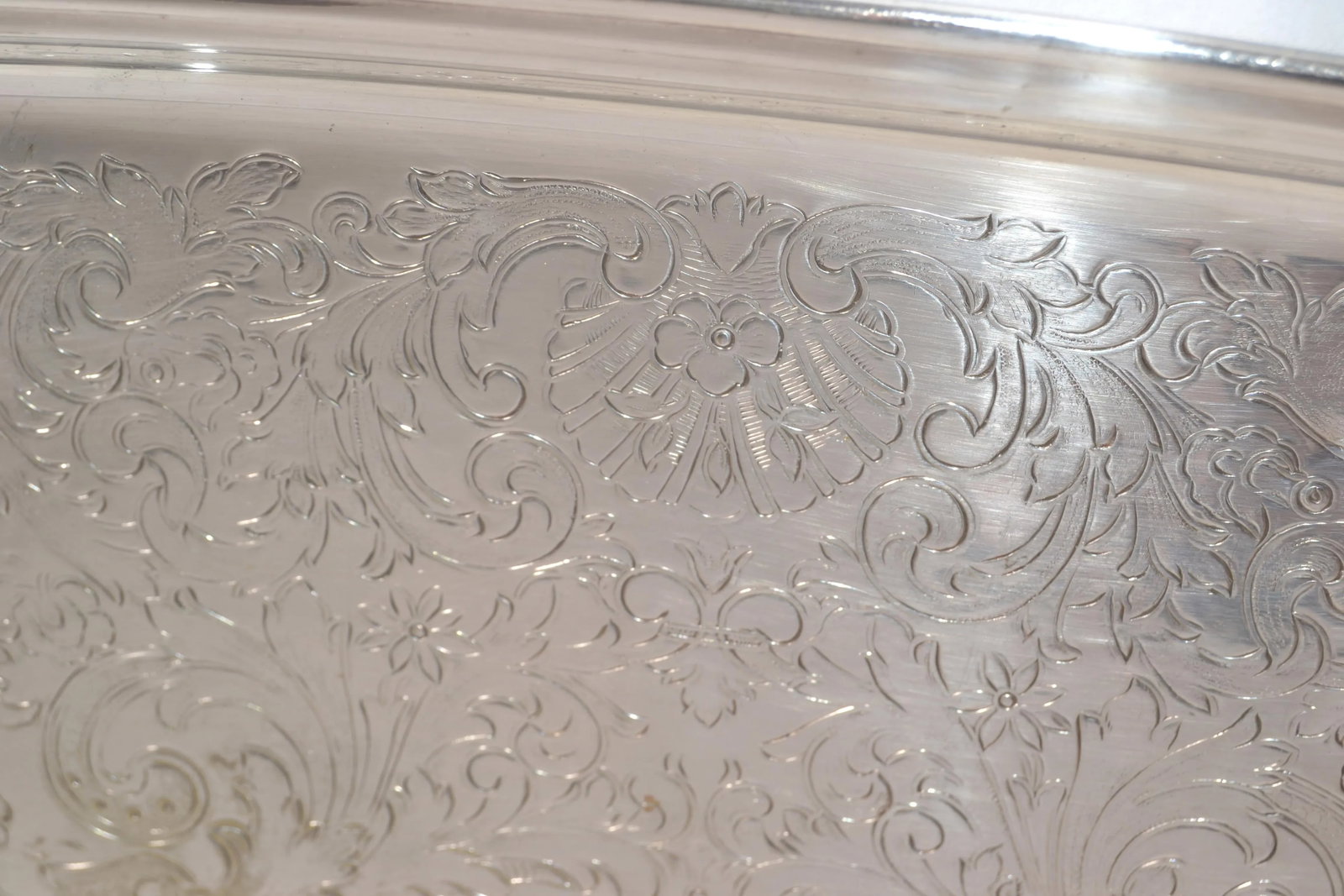 Mid-20th Century Pilgrim Victorian Silverplate Serving Platter Buttler Tray - 7