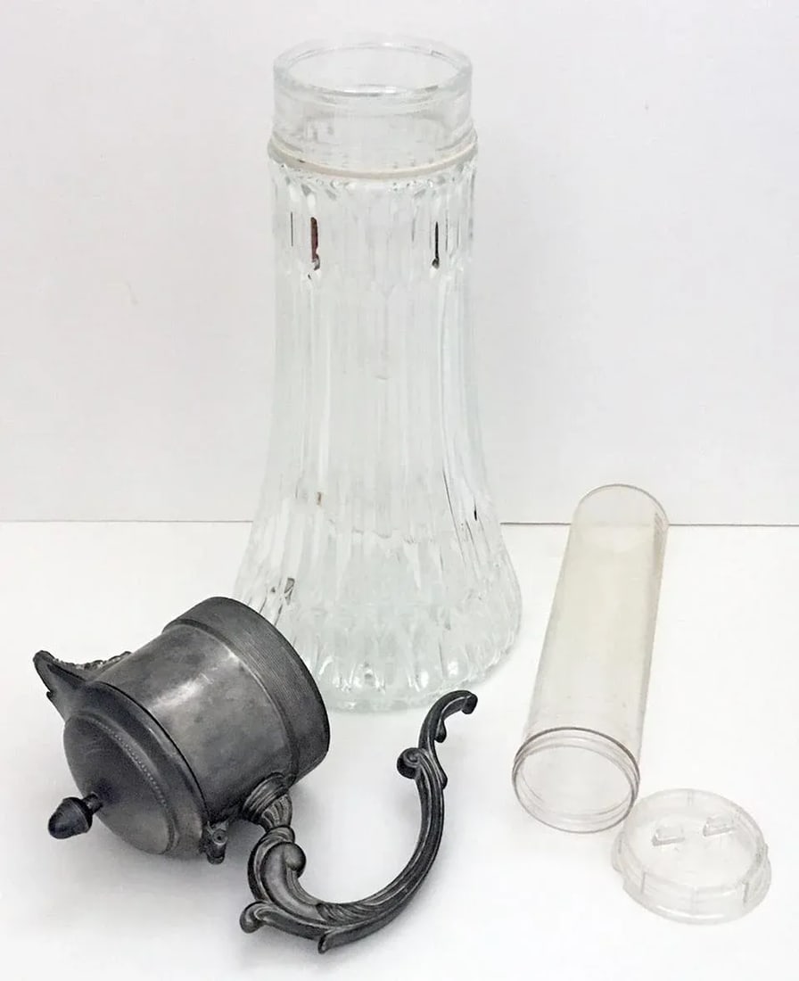 Glass and Silver Plated Pitcher - 2