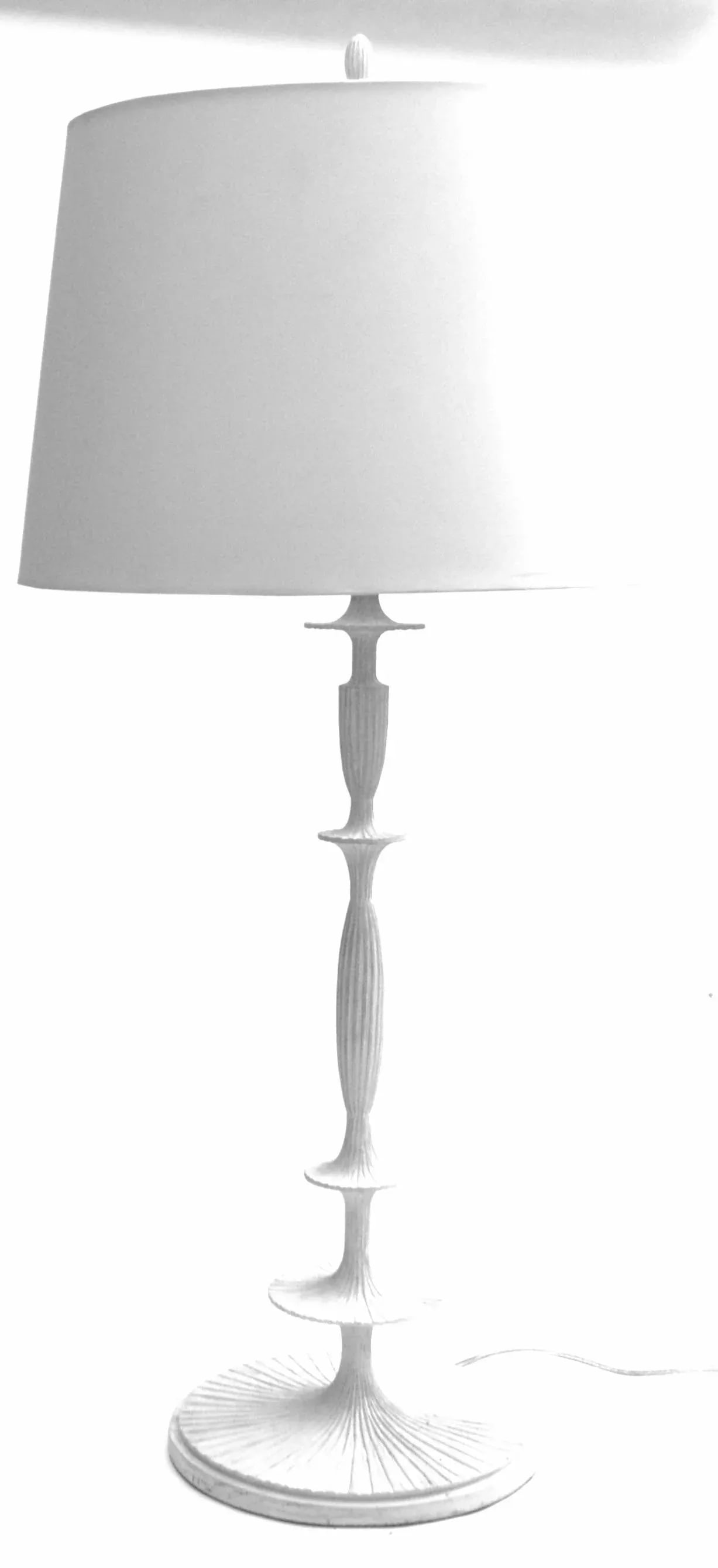 Barbara Barry Lotus Table Lamp With Silk Shade - 3