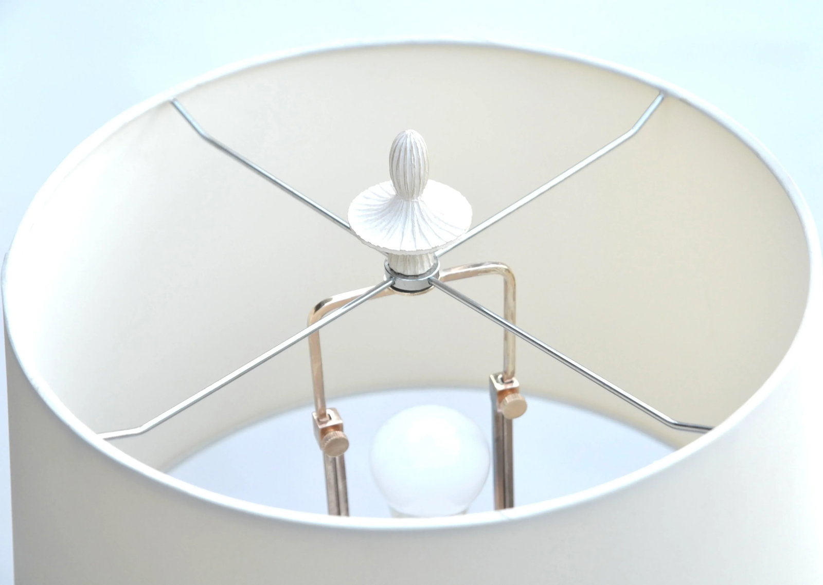 Barbara Barry Lotus Table Lamp With Silk Shade - 6