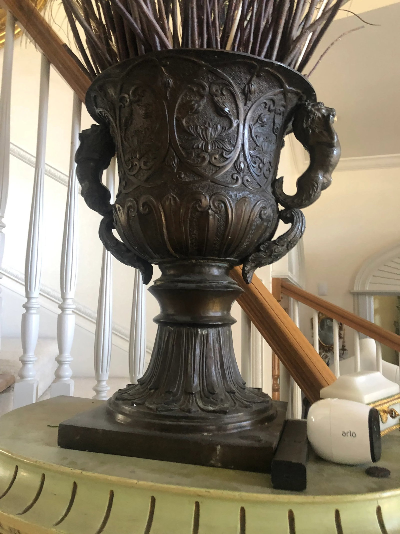 Vintage Bronze Garden Urn - 12