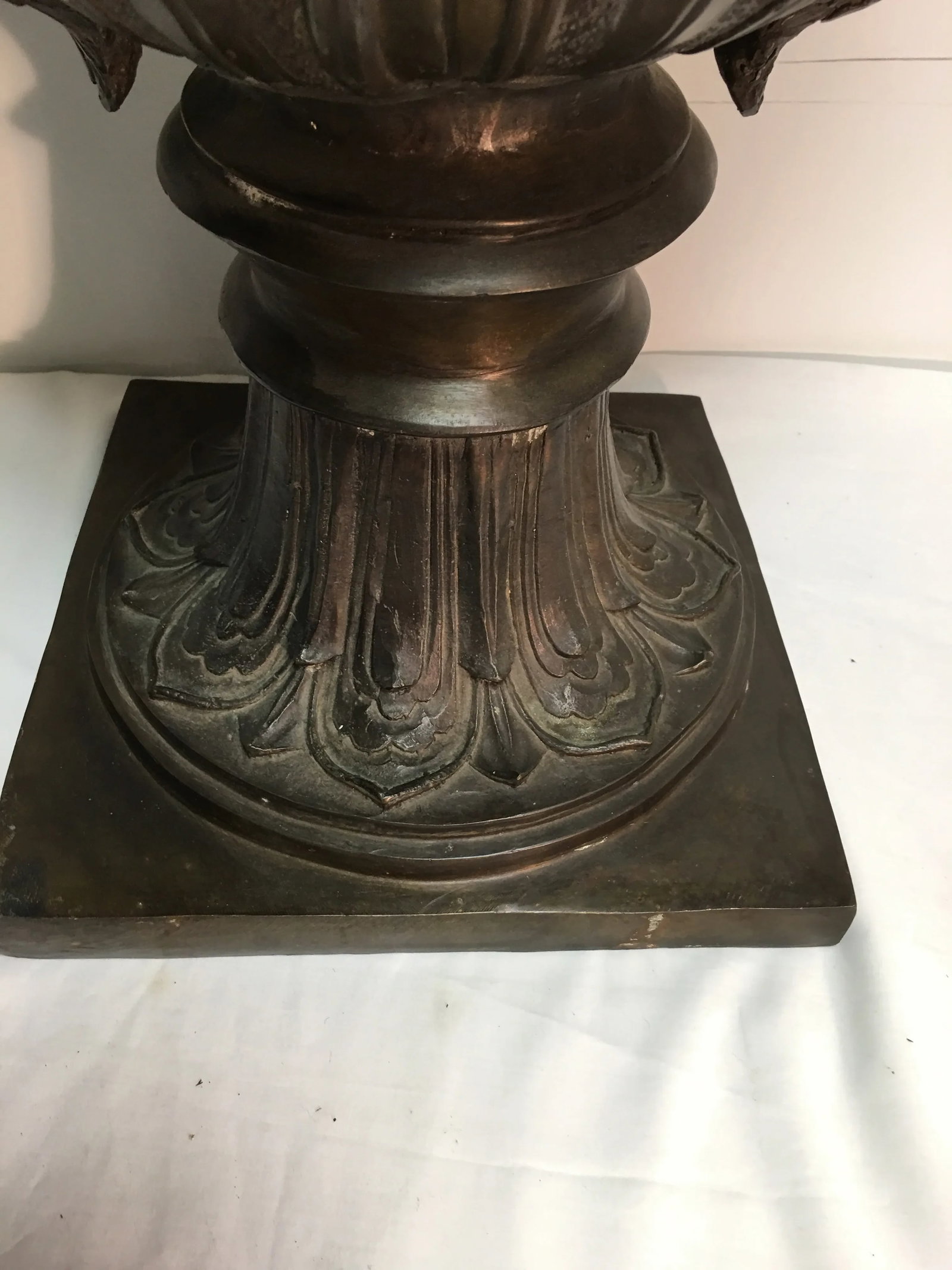 Vintage Bronze Garden Urn - 7