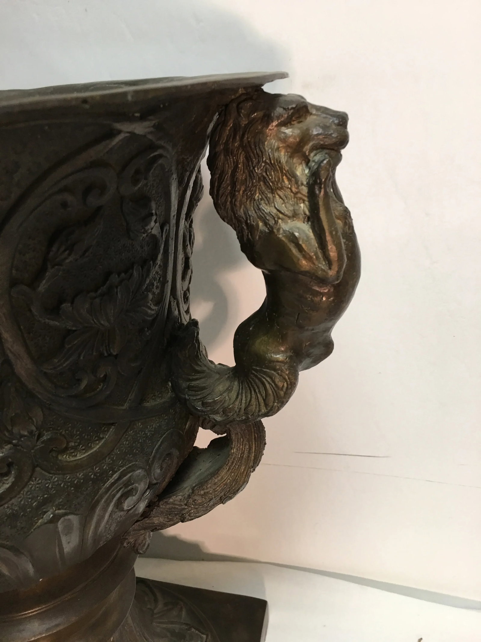 Vintage Bronze Garden Urn - 9