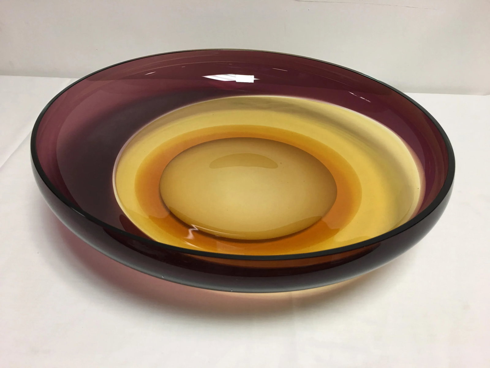 Waterford Evolution " Canyon Sunset" Art Glass Bowl - 2