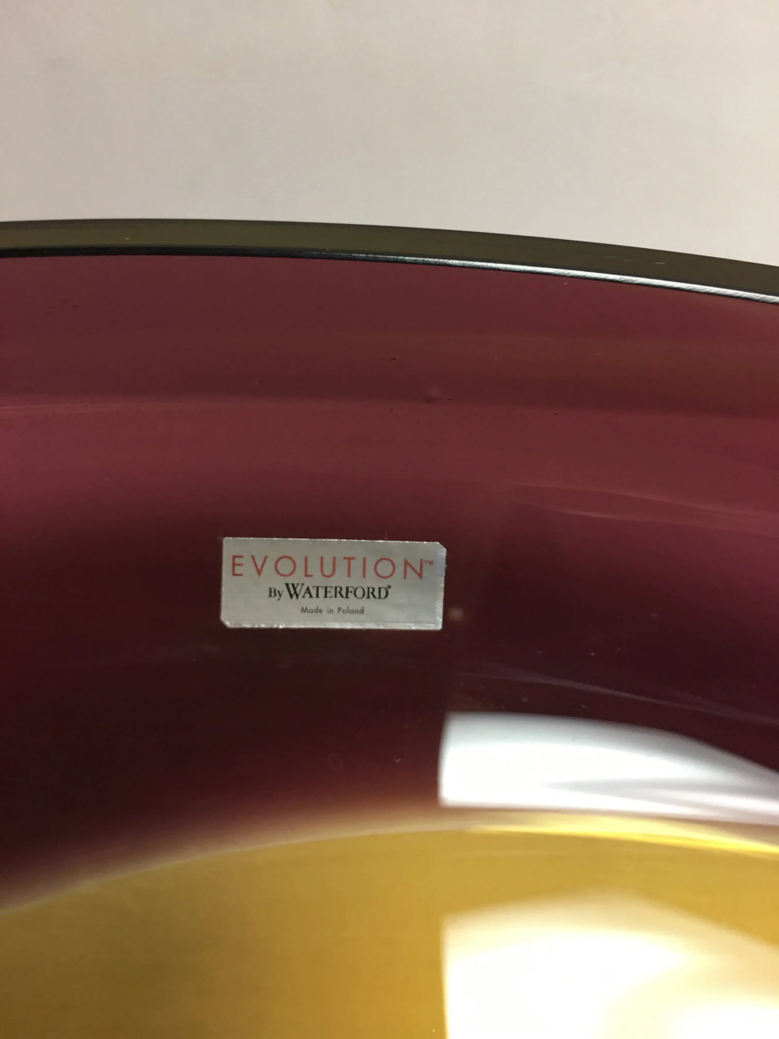 Waterford Evolution " Canyon Sunset" Art Glass Bowl - 4