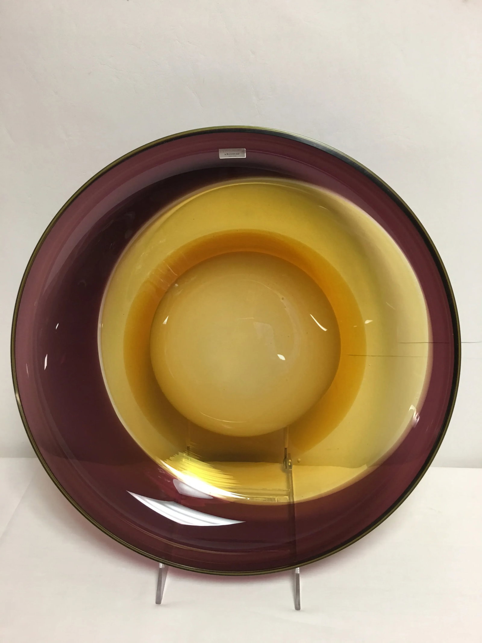Waterford Evolution " Canyon Sunset" Art Glass Bowl - 6