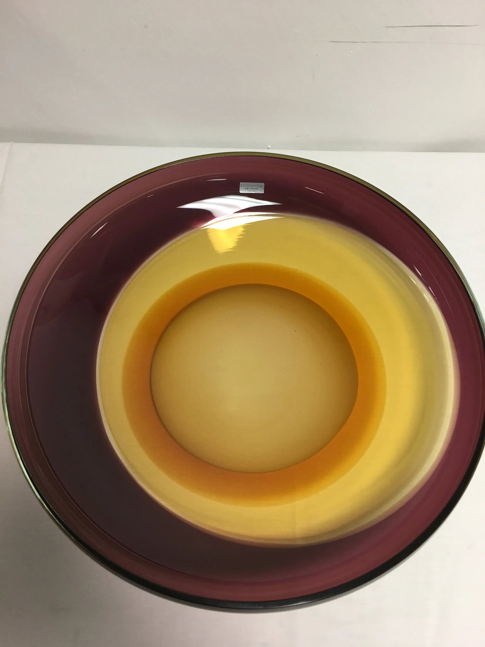 Waterford Evolution " Canyon Sunset" Art Glass Bowl - 8