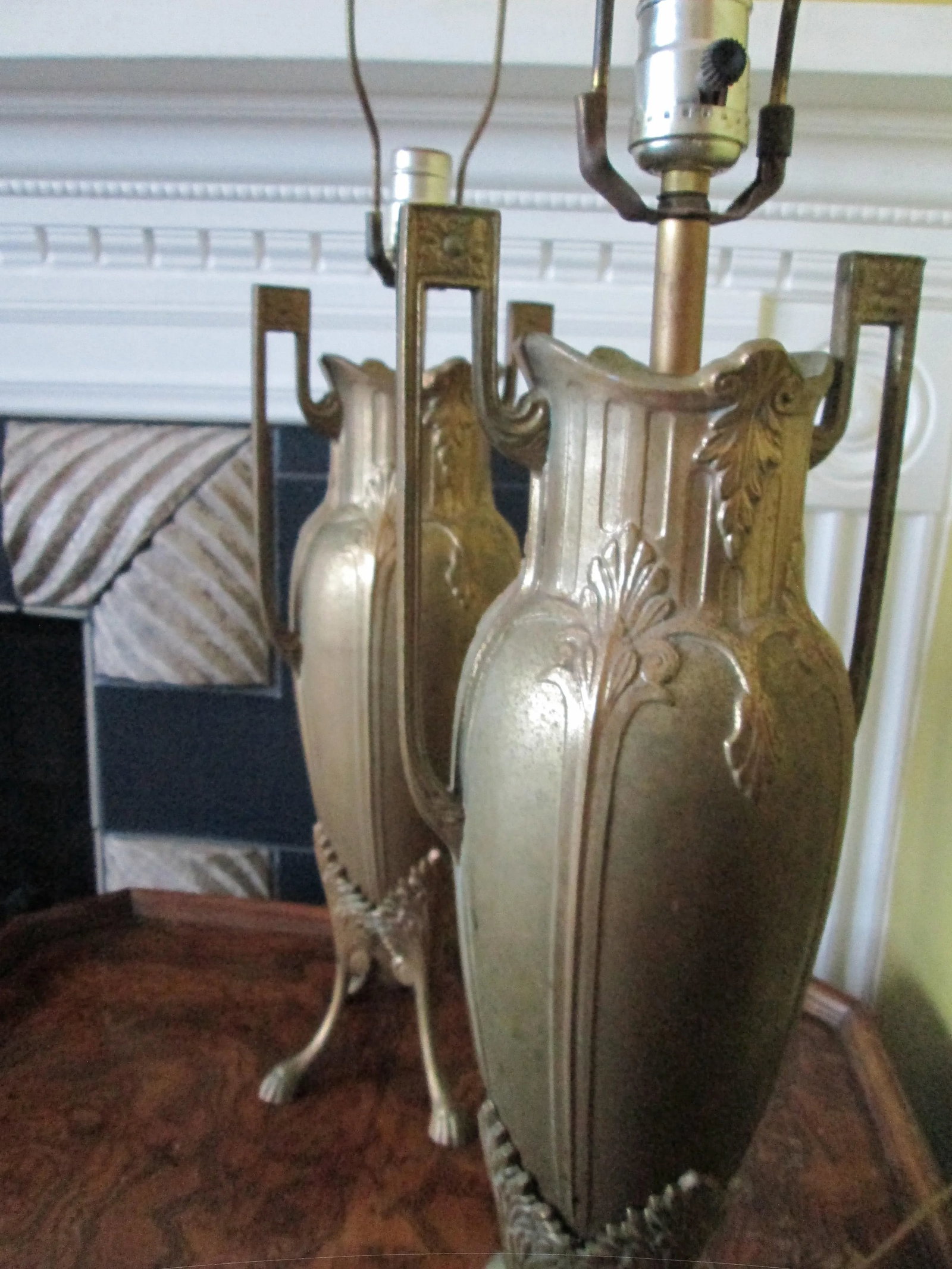 Barbedienne Levillain Style Classical Greek Urn Form Numbered Lamps - a Pair - 2