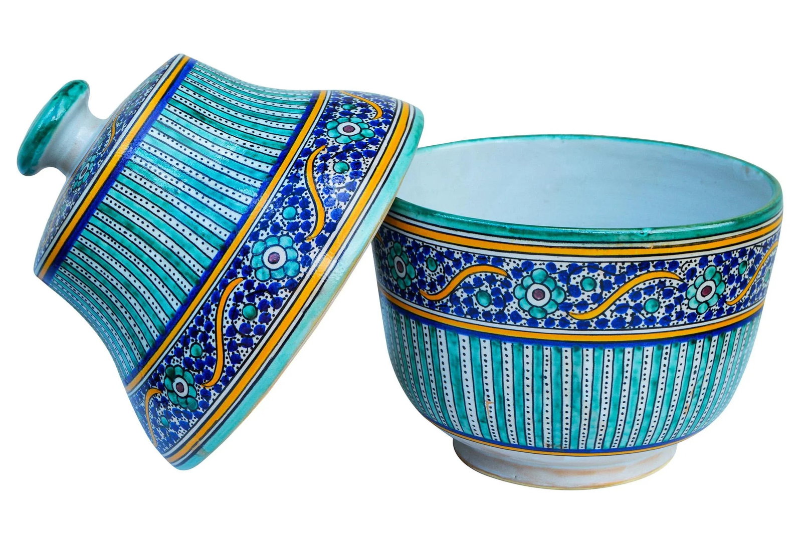 Late 20th Century Moroccan Moorish Lidded Bowl - 2
