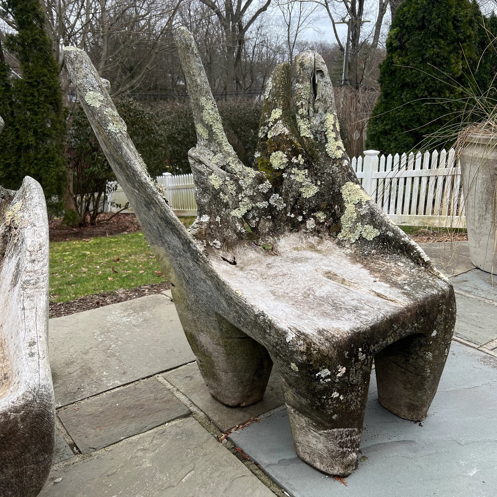 Specimen Carved Driftwood Outdoor Chair - 3