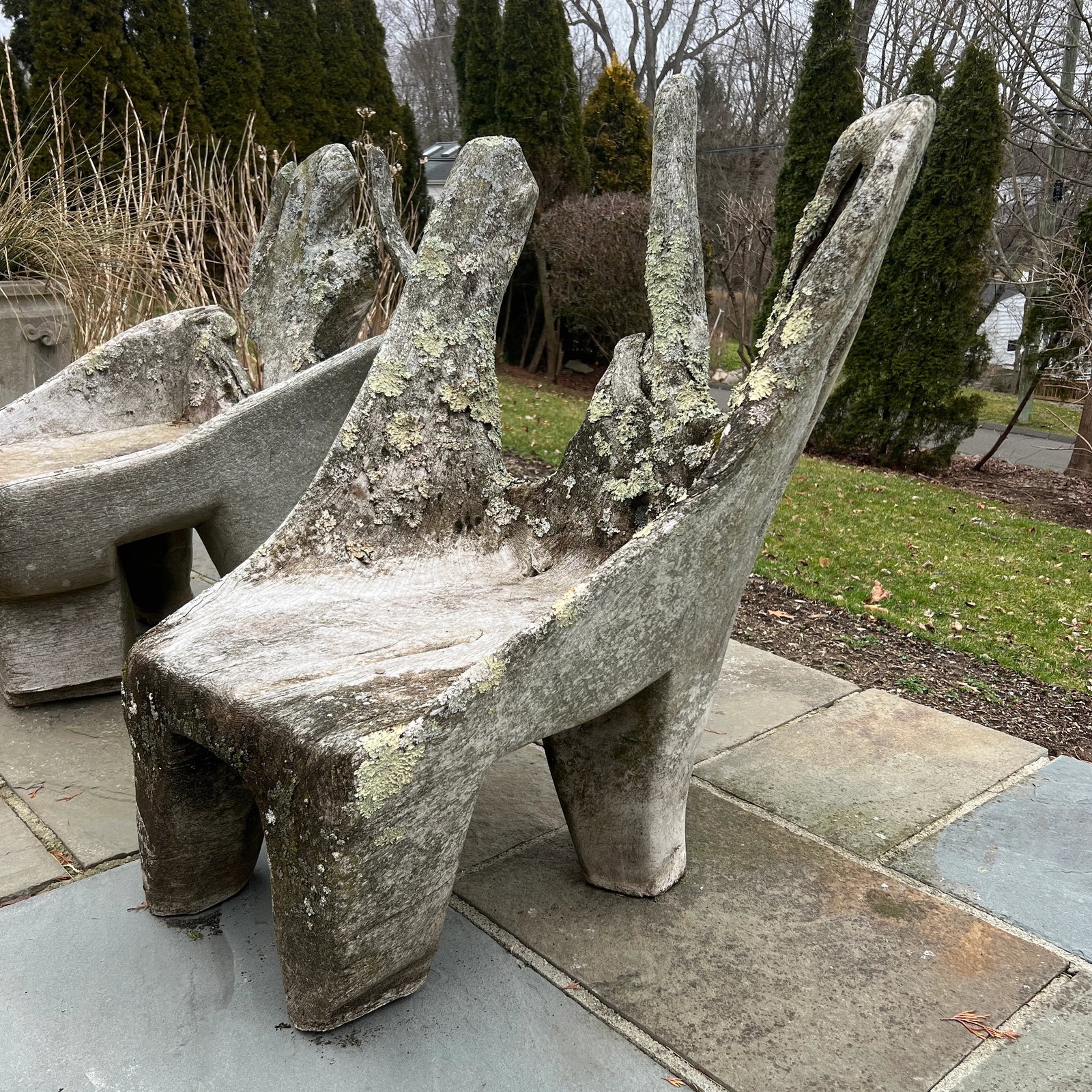 Specimen Carved Driftwood Outdoor Chair - 5