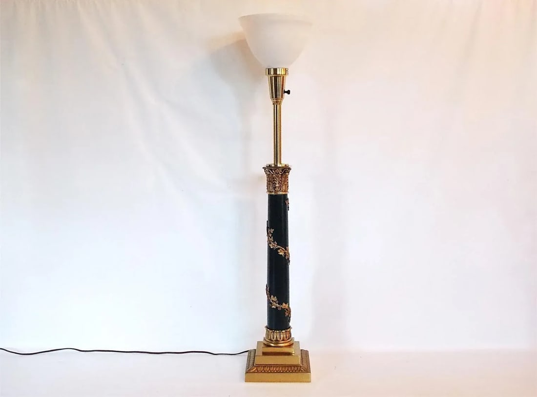 1960s Regency Brass Ivy Lamp - 6