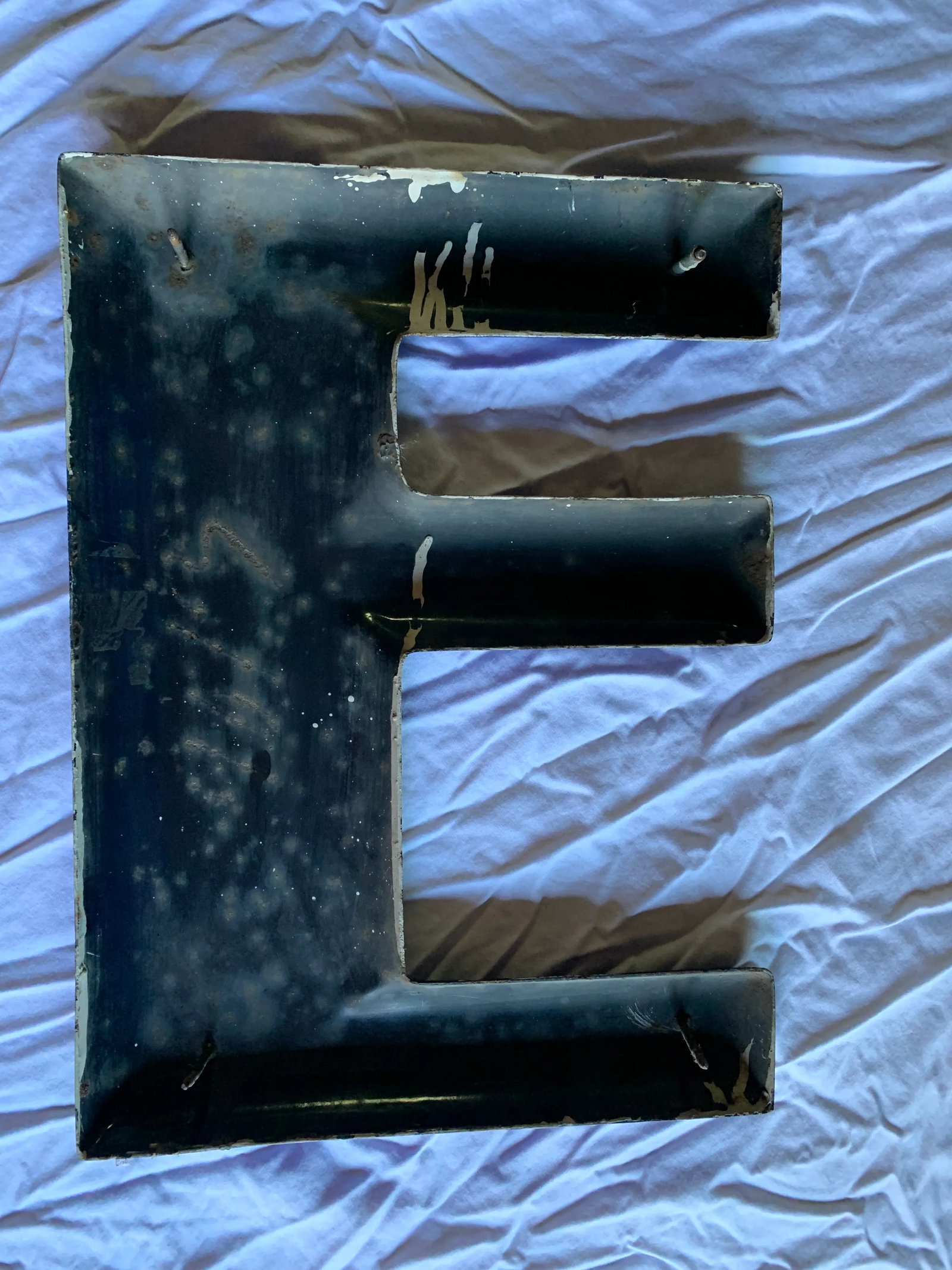 Vintage Pharmacy Signage Letter "E" - 1940s/1950s Capital Letter - 3