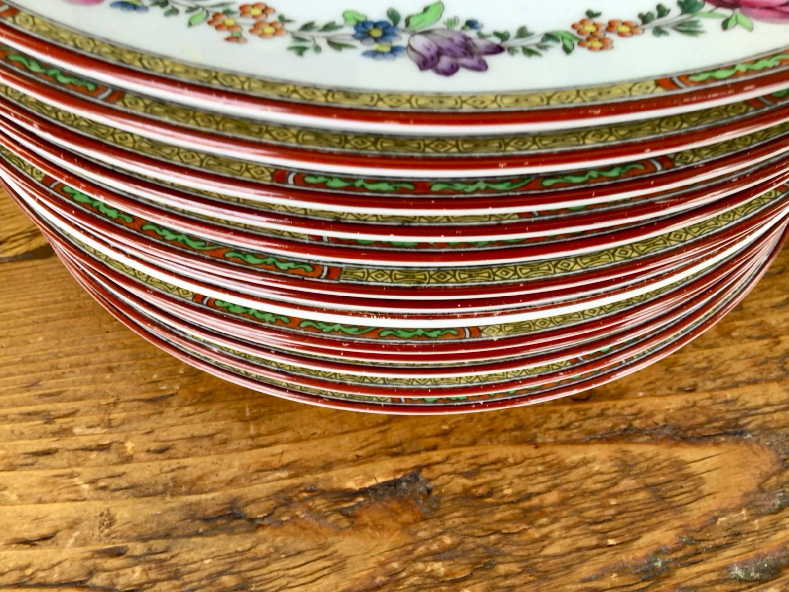 40 Plates - Spode Copeland English Bone China in Chinese Rose Pattern - 10
