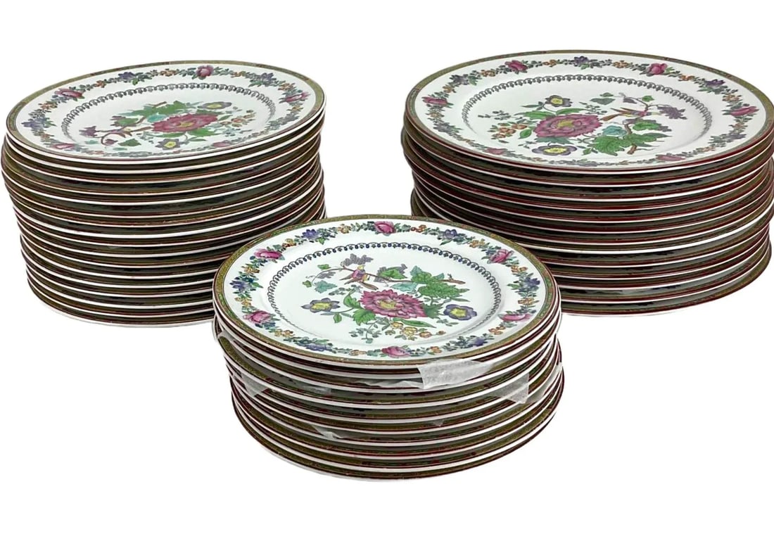 40 Plates - Spode Copeland English Bone China in Chinese Rose Pattern - 5