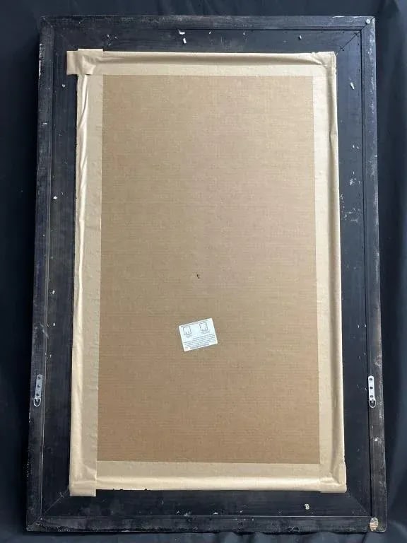 Mid Century Large Frame Beveled Mirror - 5