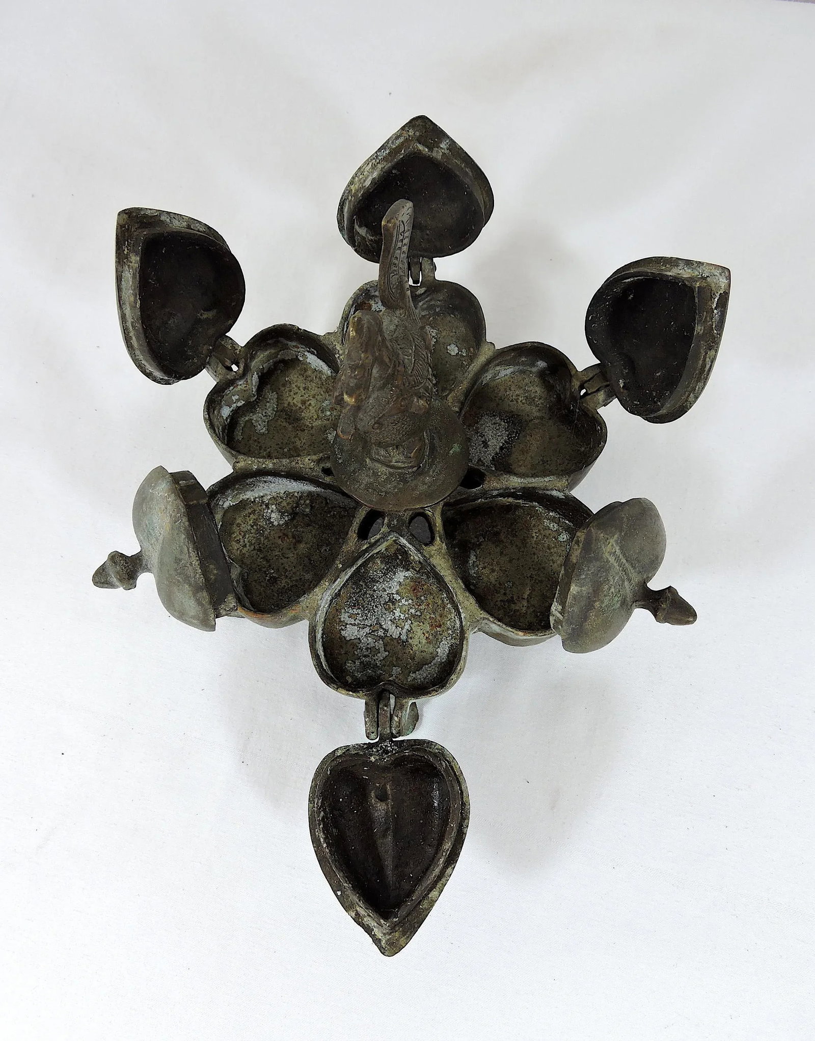 Antique Metal Indian 'Raj' Spice Container / Storage Box With Sacred Bird Finial - 6