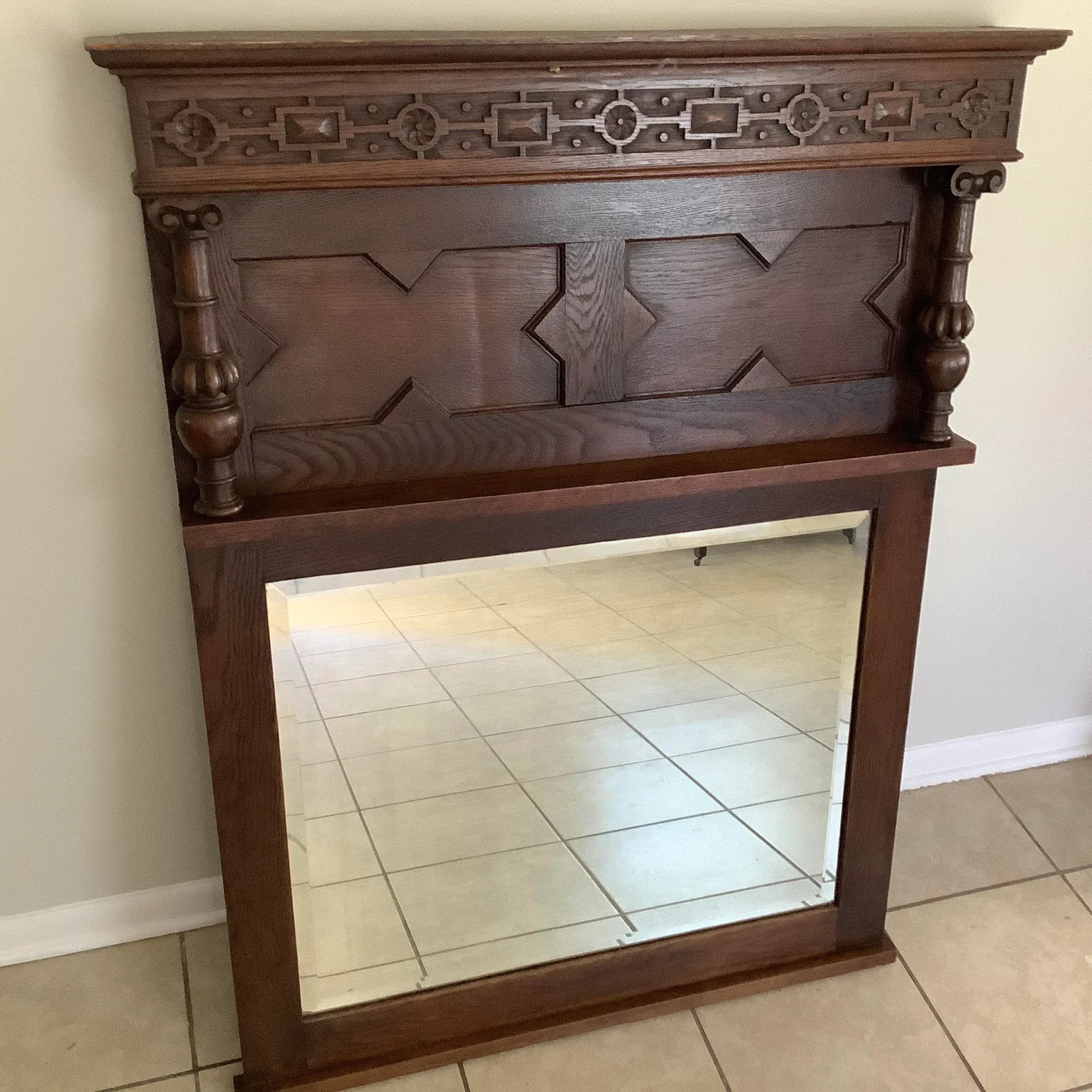 Late 19th Century Victorian Foyer Mirror - 2