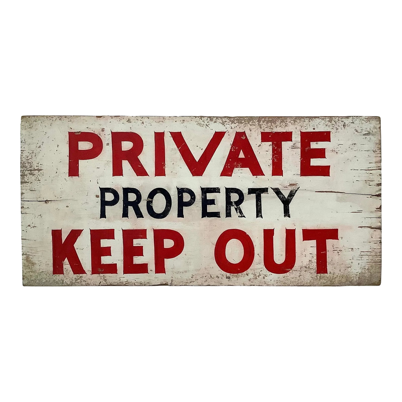 Private Property Hand Painted on Wood Sign (1 of 4)