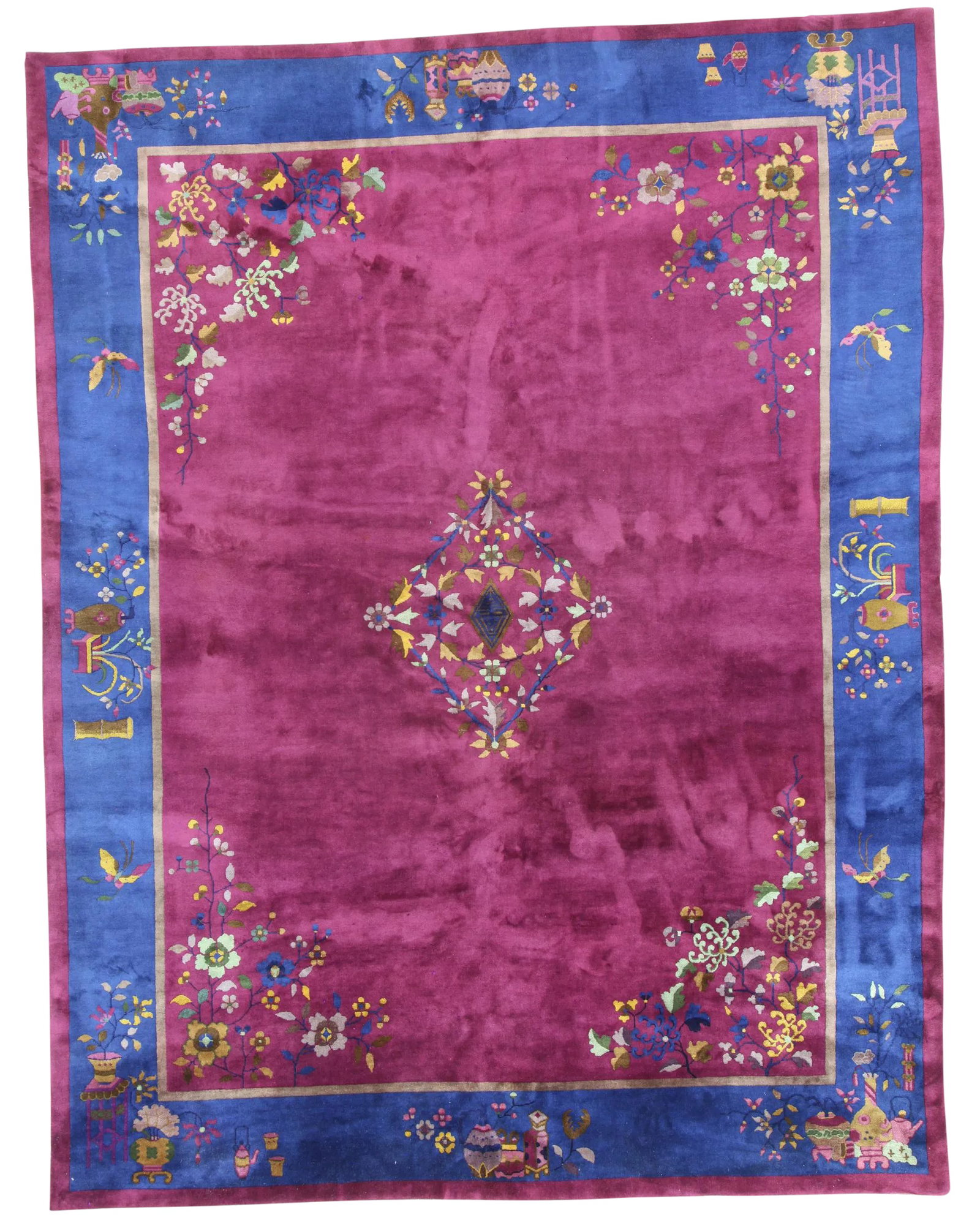 Early 20th Century Antique Chinese Rug - 8'10'' * 11'6'' (1 of 7)