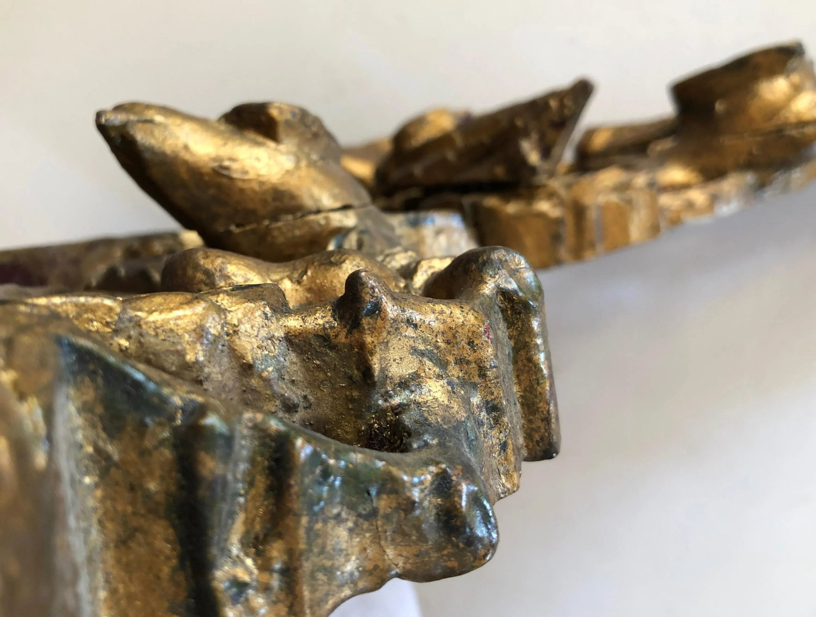 Old Chinese Gilt Wood Fragments, Pair - 10