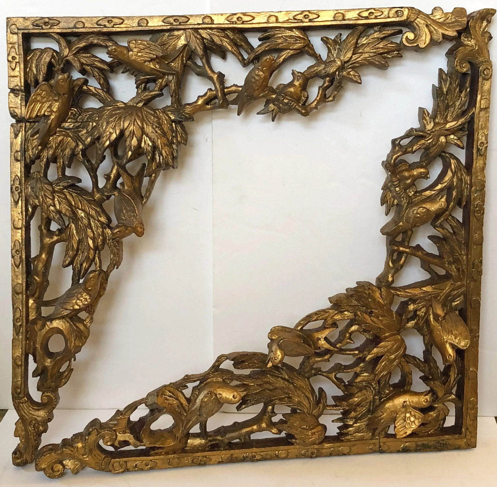 Old Chinese Gilt Wood Fragments, Pair - 11