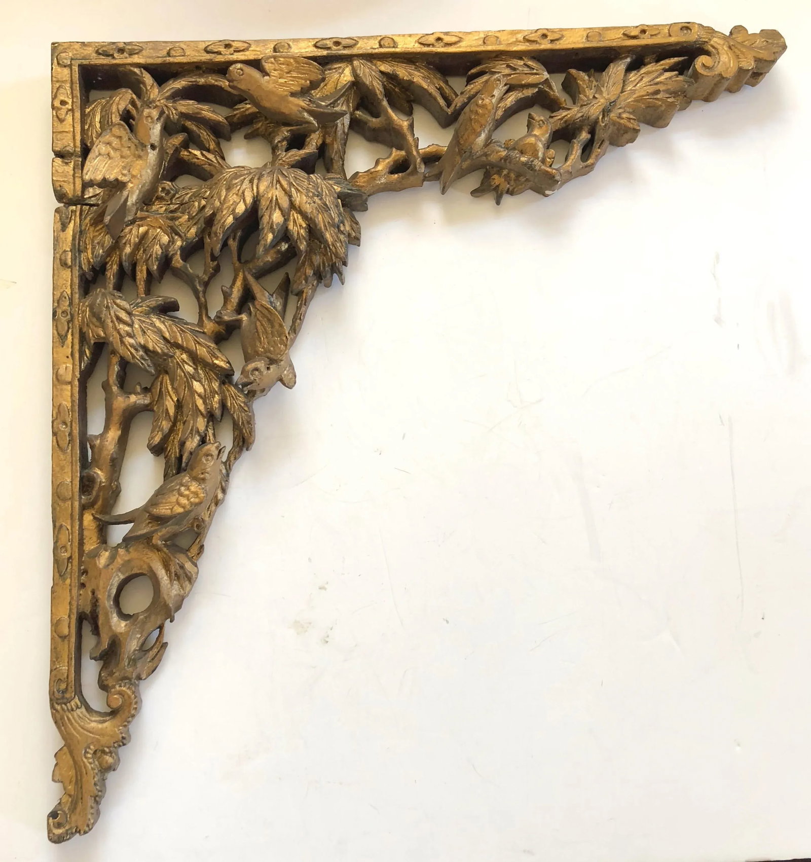 Old Chinese Gilt Wood Fragments, Pair - 2