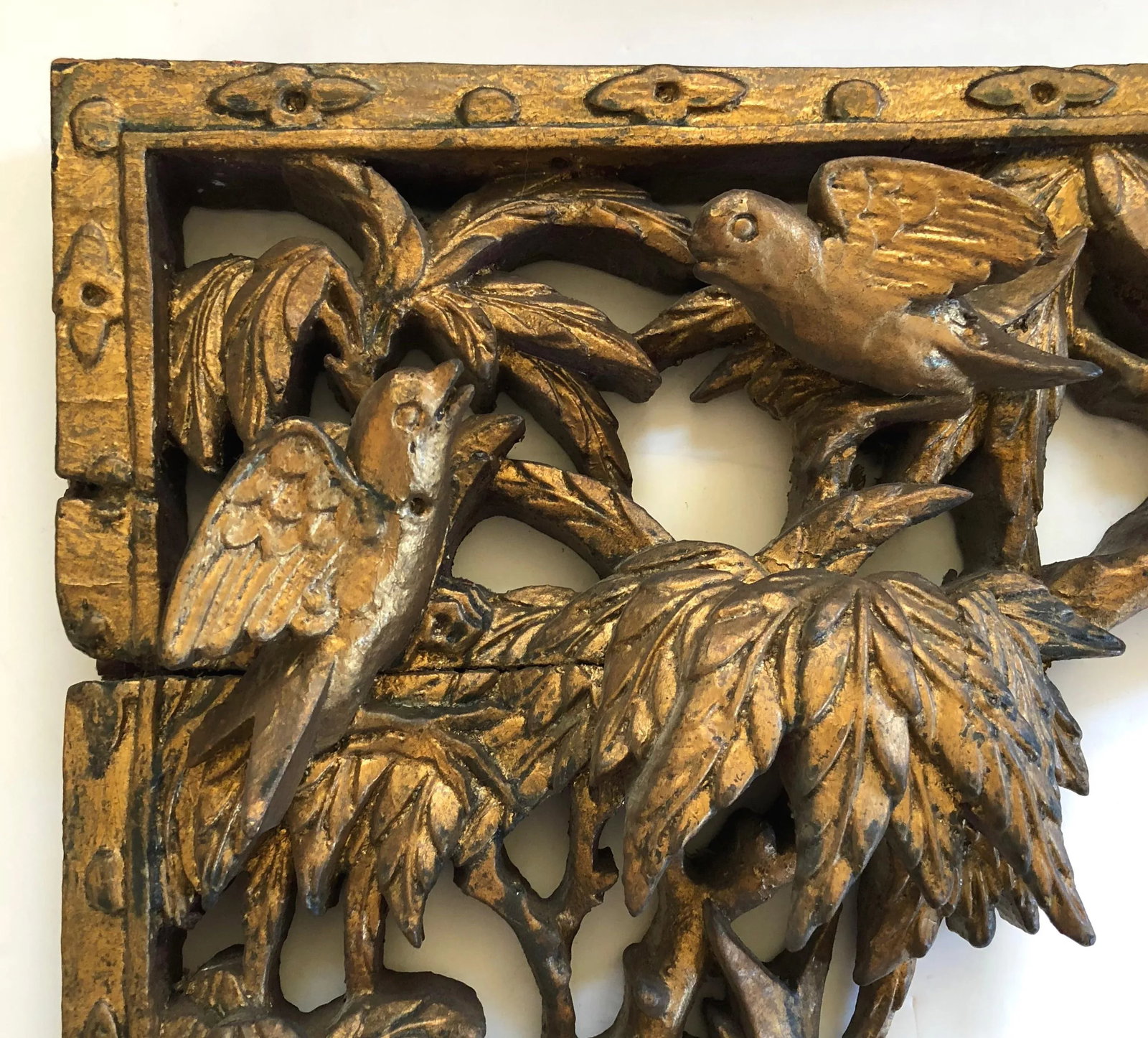 Old Chinese Gilt Wood Fragments, Pair - 4